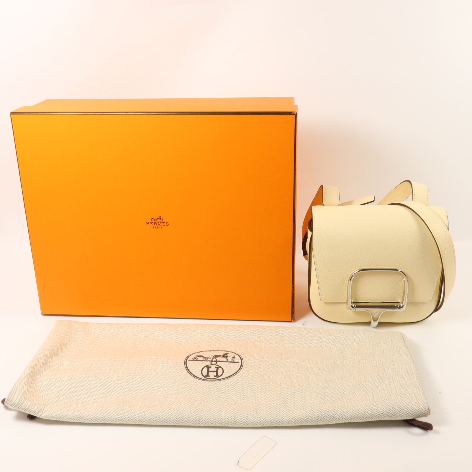 HERMES Epsom皮革Della Cavalleria Mini肩背袋Nata