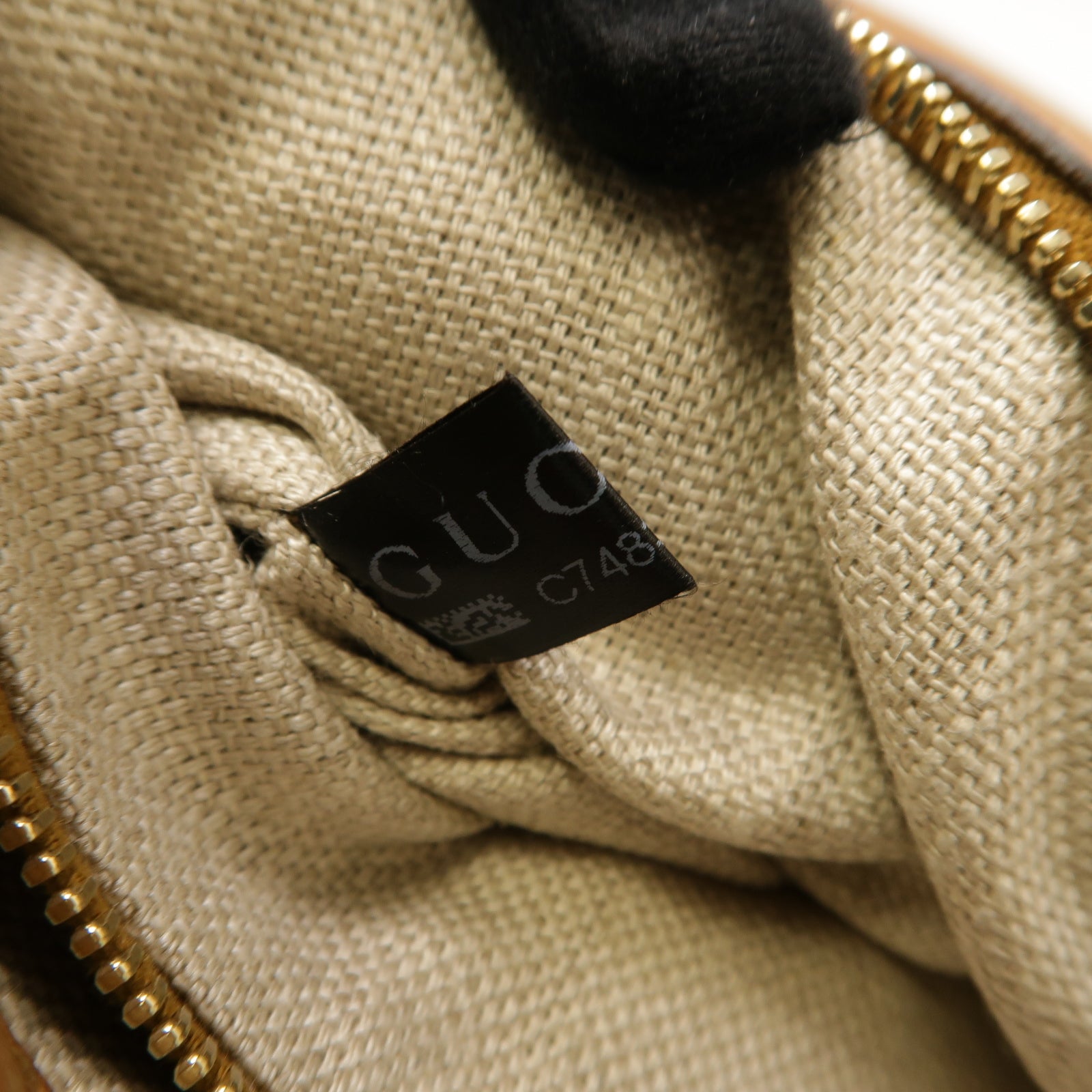 GUCCI 帆布/皮革Marrakech Flap Messenger Bag金扣肩背袋啡色
