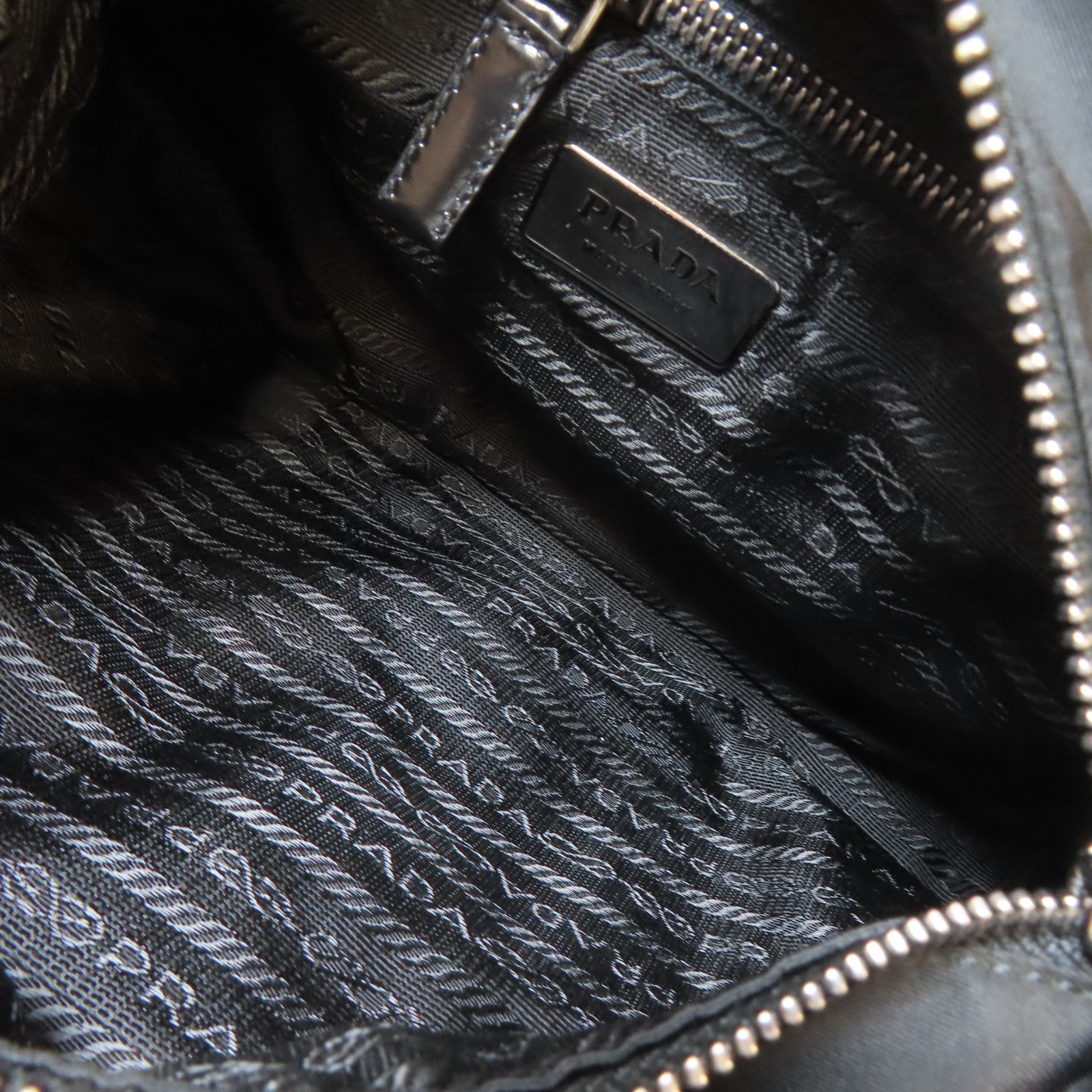 PRADA 尼龍2 Way Shoulder Bag銀扣手挽肩背兩用袋綠色
