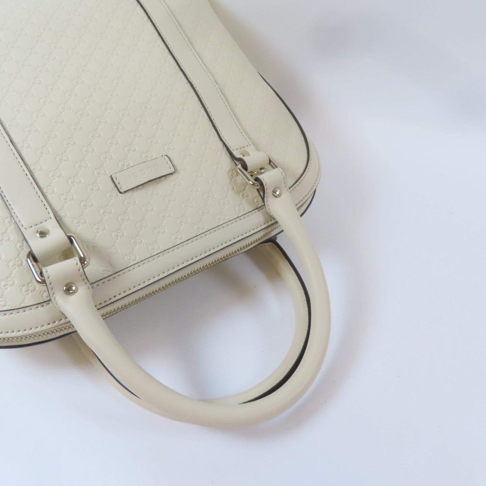GUCCI 【激減優惠】皮革2 Way Shoulder Bag金扣手挽肩背兩用袋米色