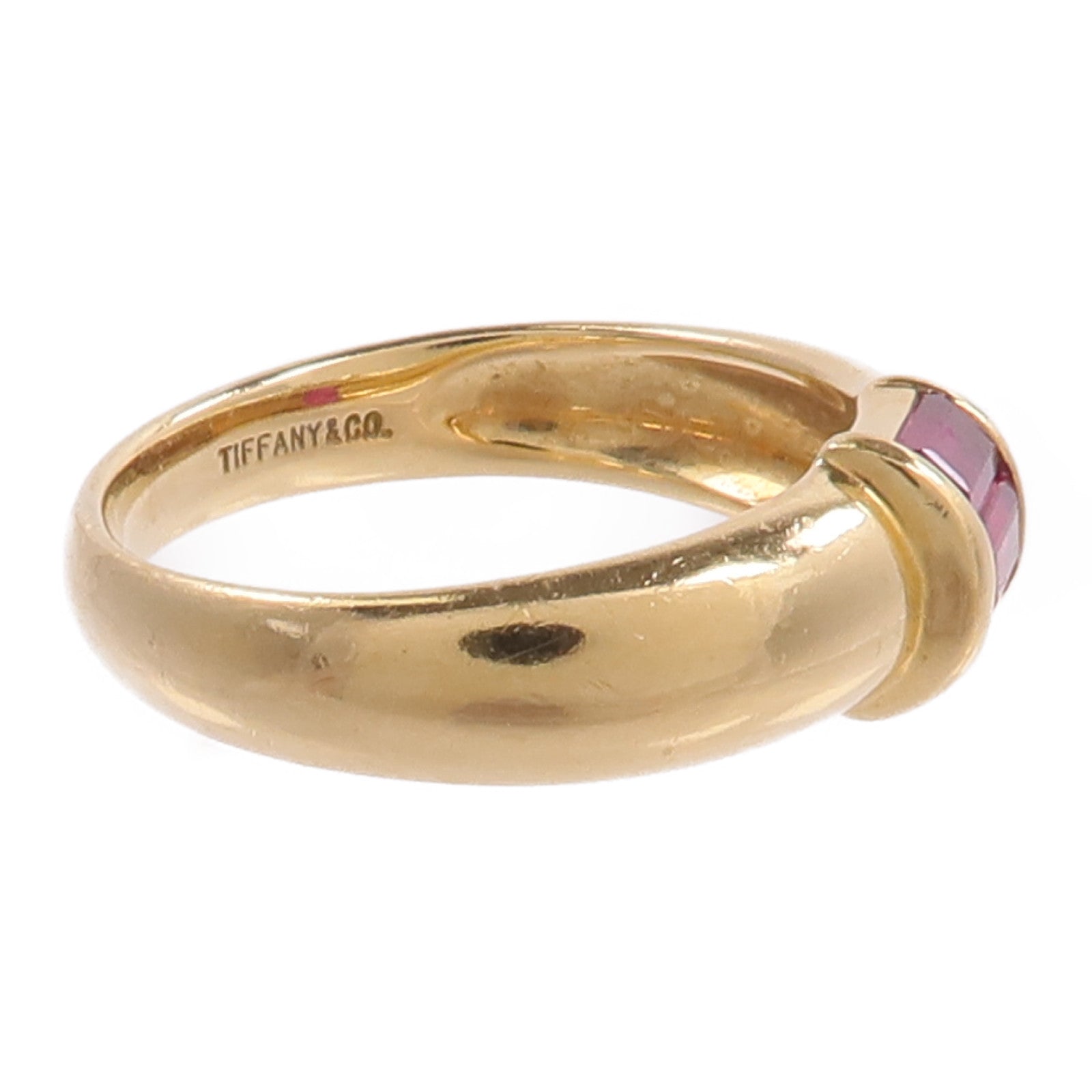 TIFFANY＆CO 18K黃金Ruby Ring紅寶石戒指