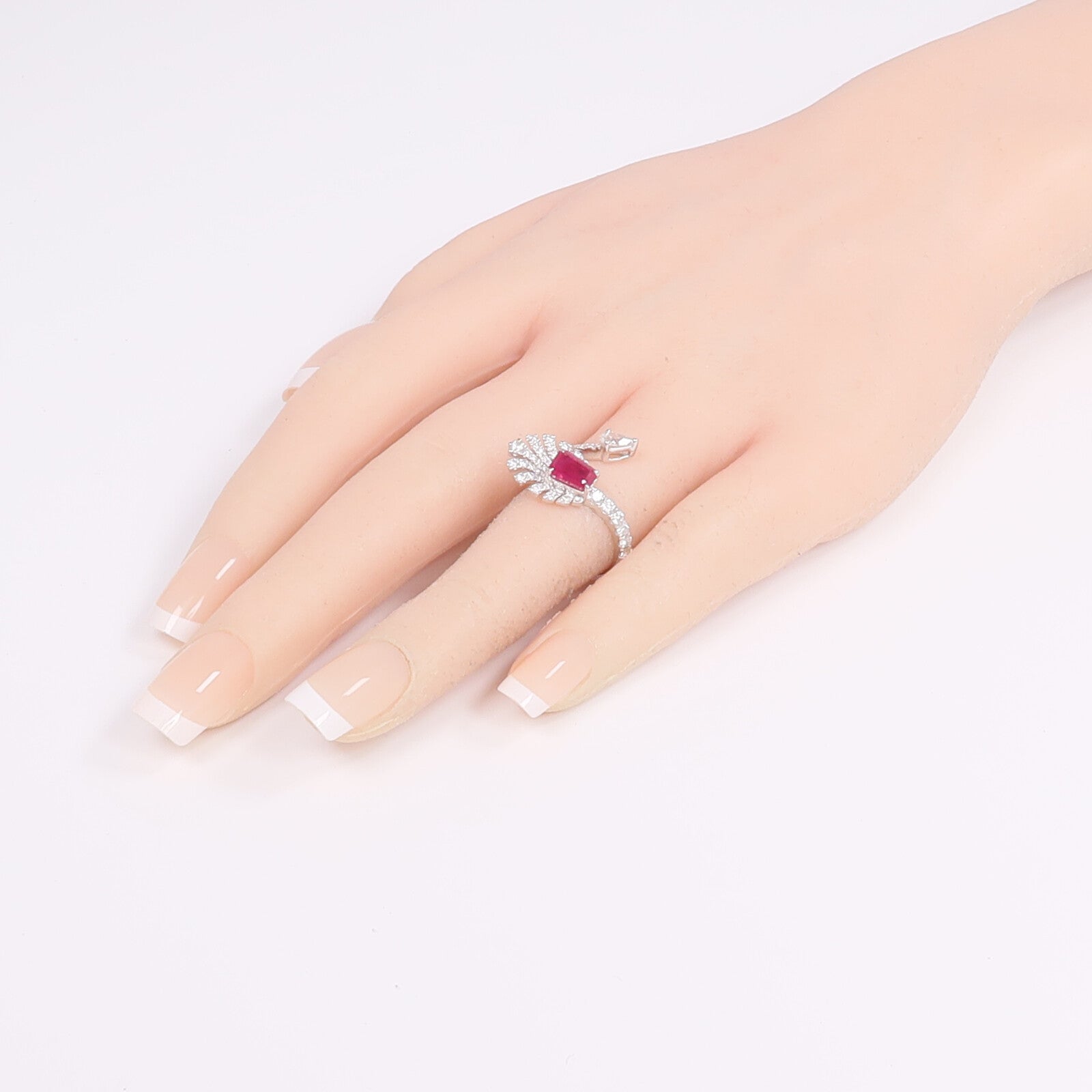 JEWELRY PT950鉑金Ring紅寶石/鑽石戒指