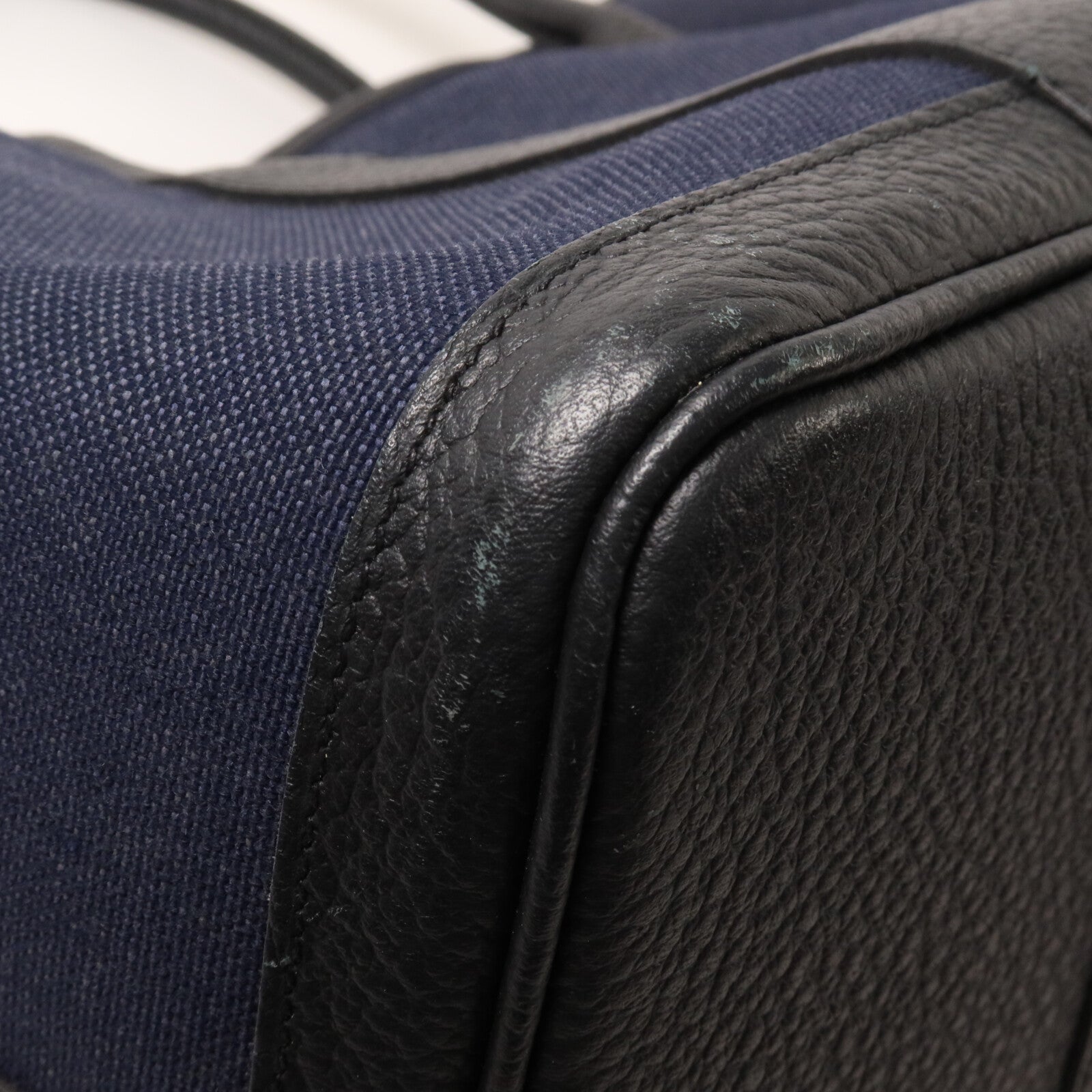 HERMES 帆布Garden Party Pocket 36手挽袋Bleu Nuit/Noir