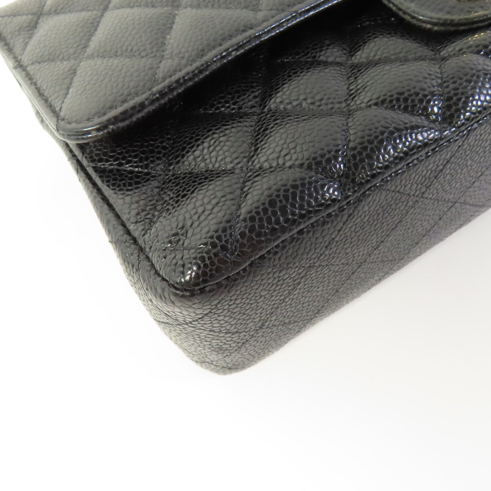 CHANEL CC GHW Classic 25 Chain Shoulder Bag Calfskin Leather Black