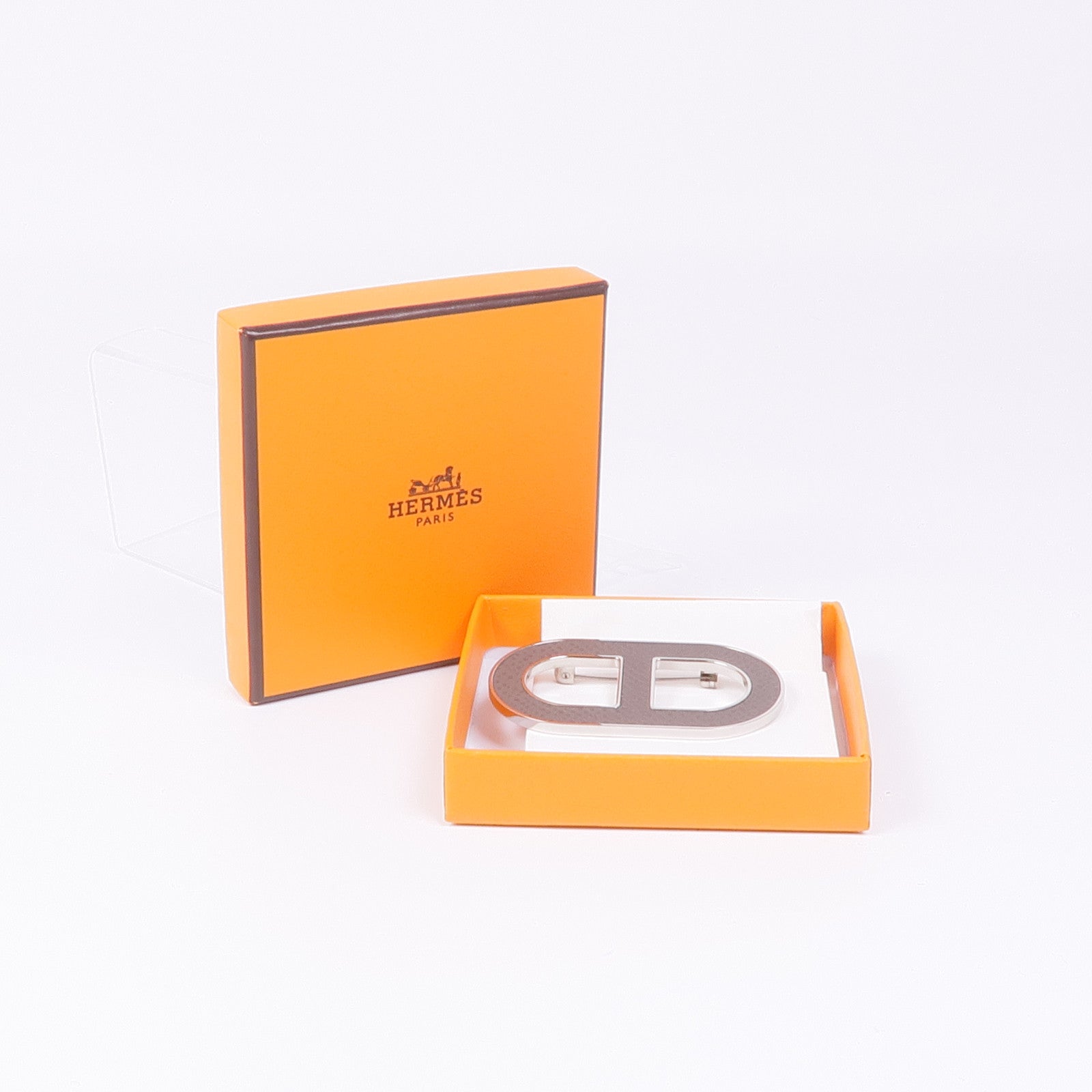 HERMES 皮革/金屬Chaine Dancre Brooch胸針