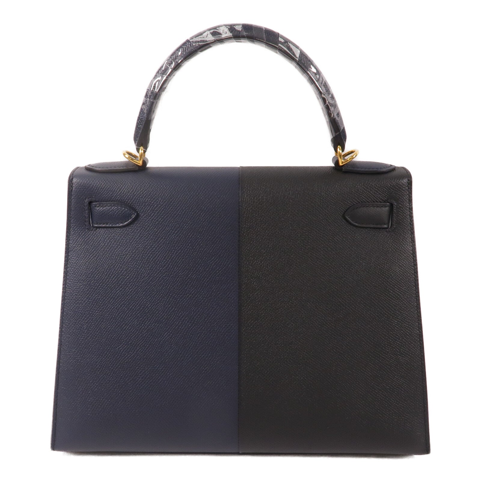 HERMES 【激減優惠】Epsom皮革Kelly 28手挽肩背兩用袋Blue Indigo