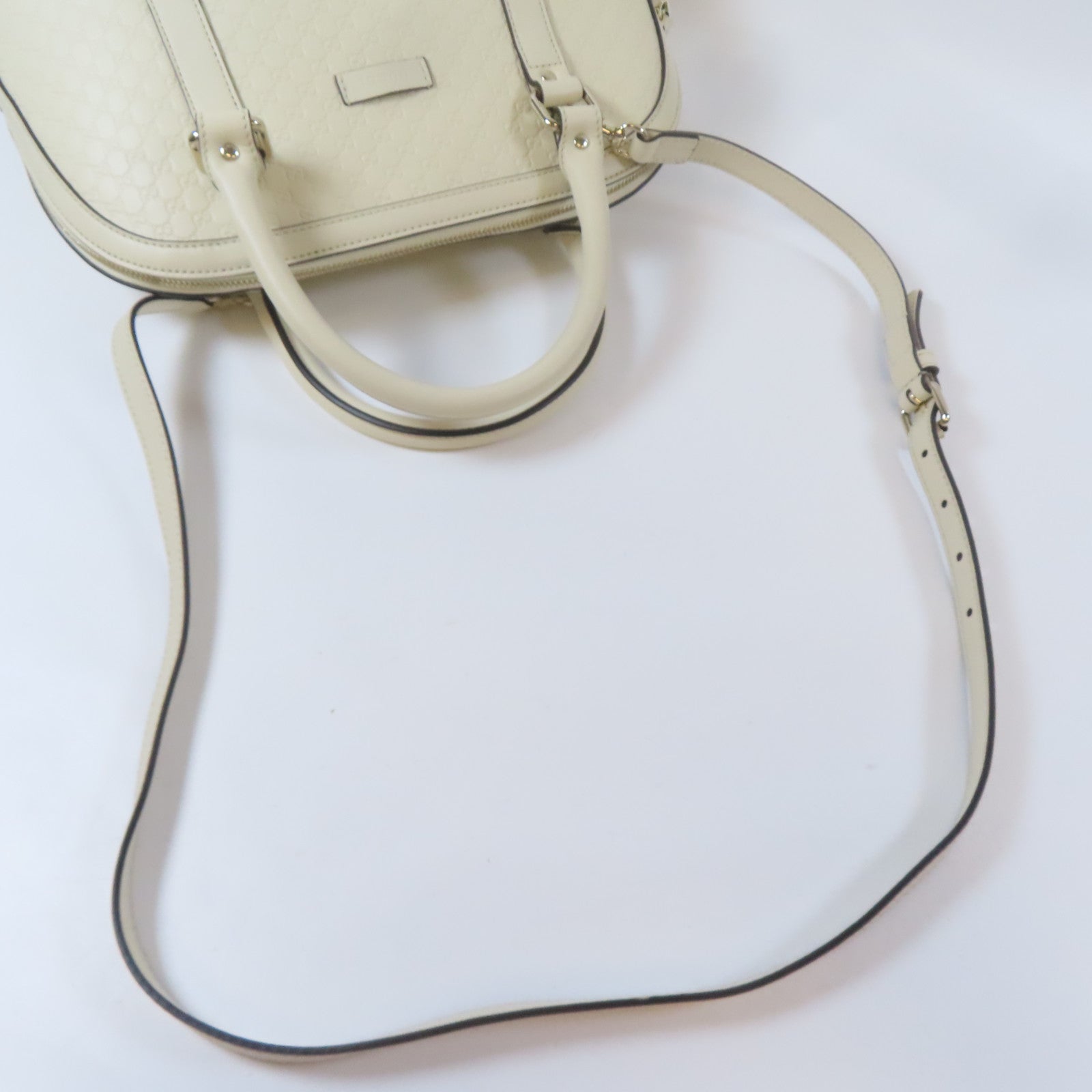GUCCI 【激減優惠】皮革2 Way Shoulder Bag金扣手挽肩背兩用袋米色