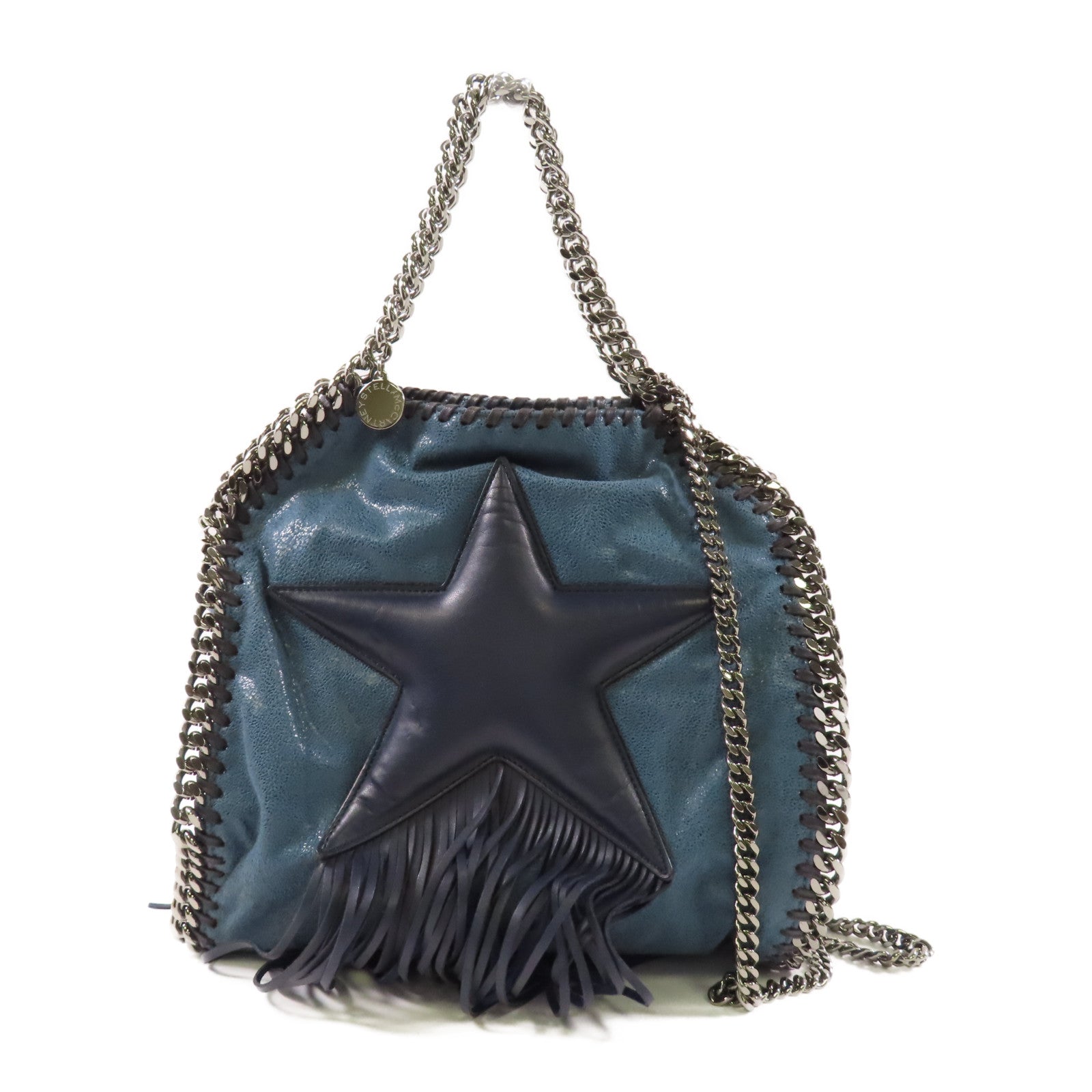 SELECTION 聚酯纖維Shoulder Bag銀扣鏈帶手挽肩背兩用袋