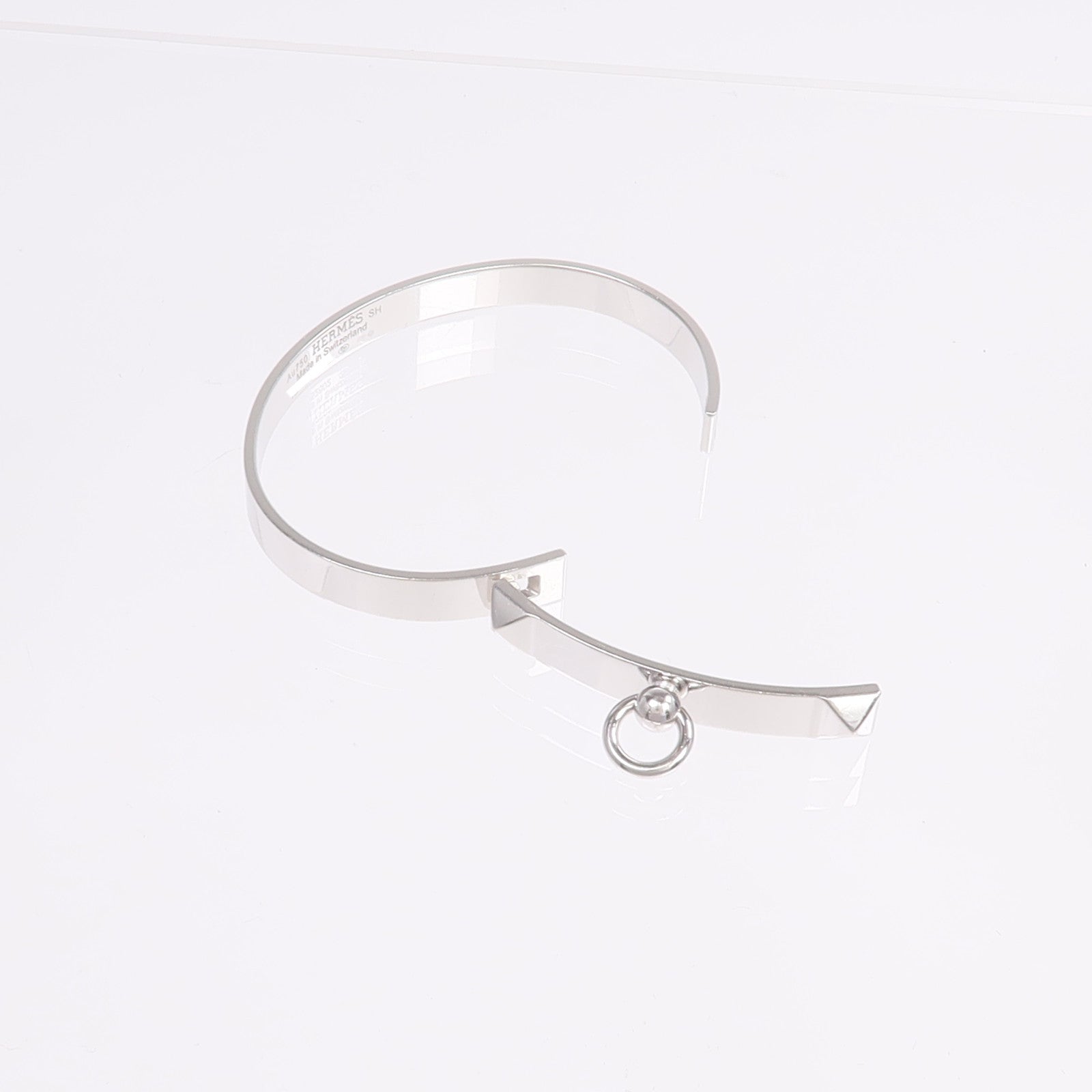 HERMES 18K白金Collier De Chien Bracelet手鐲