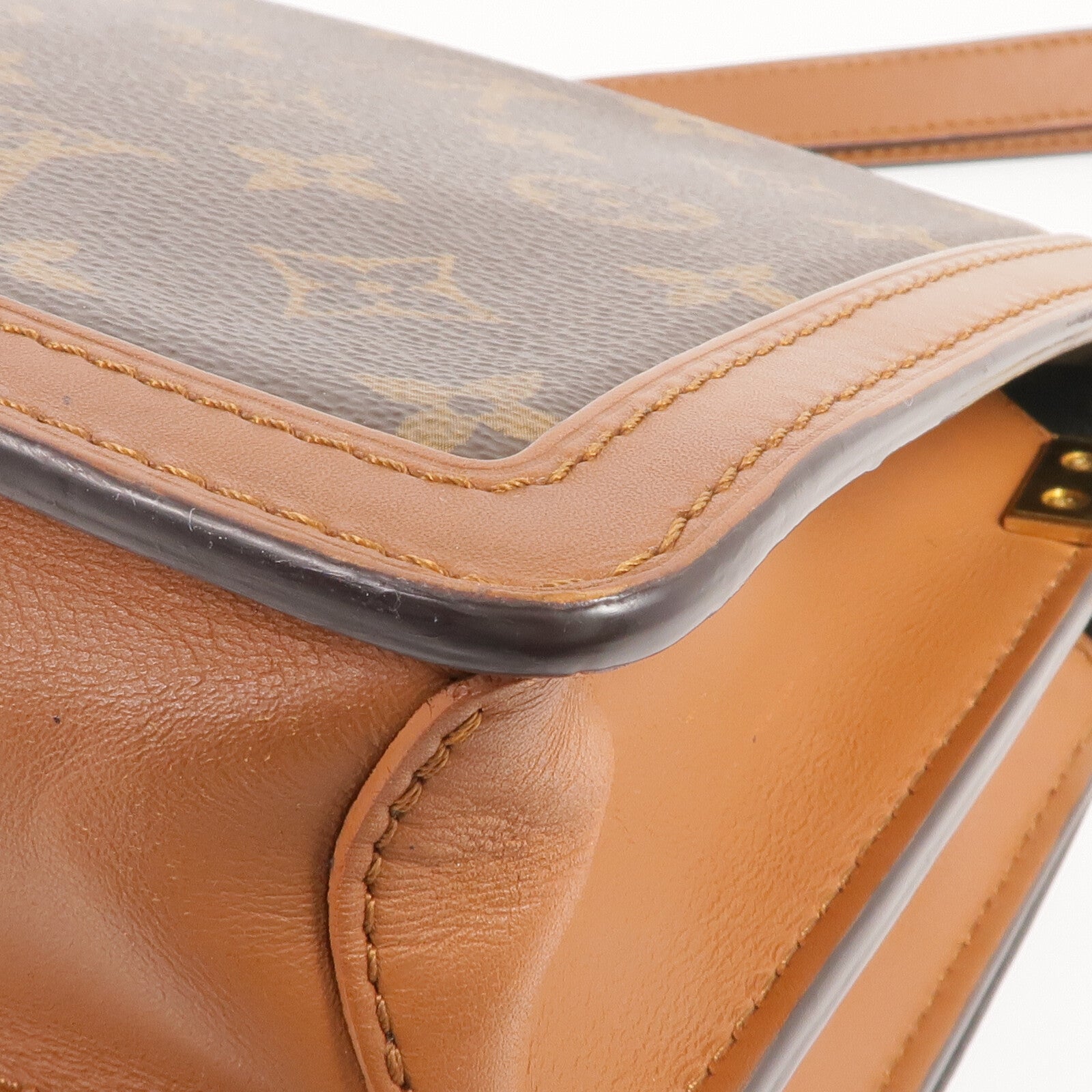 LOUIS VUITTON Monogram Reverse Dauphine MM金扣肩背袋