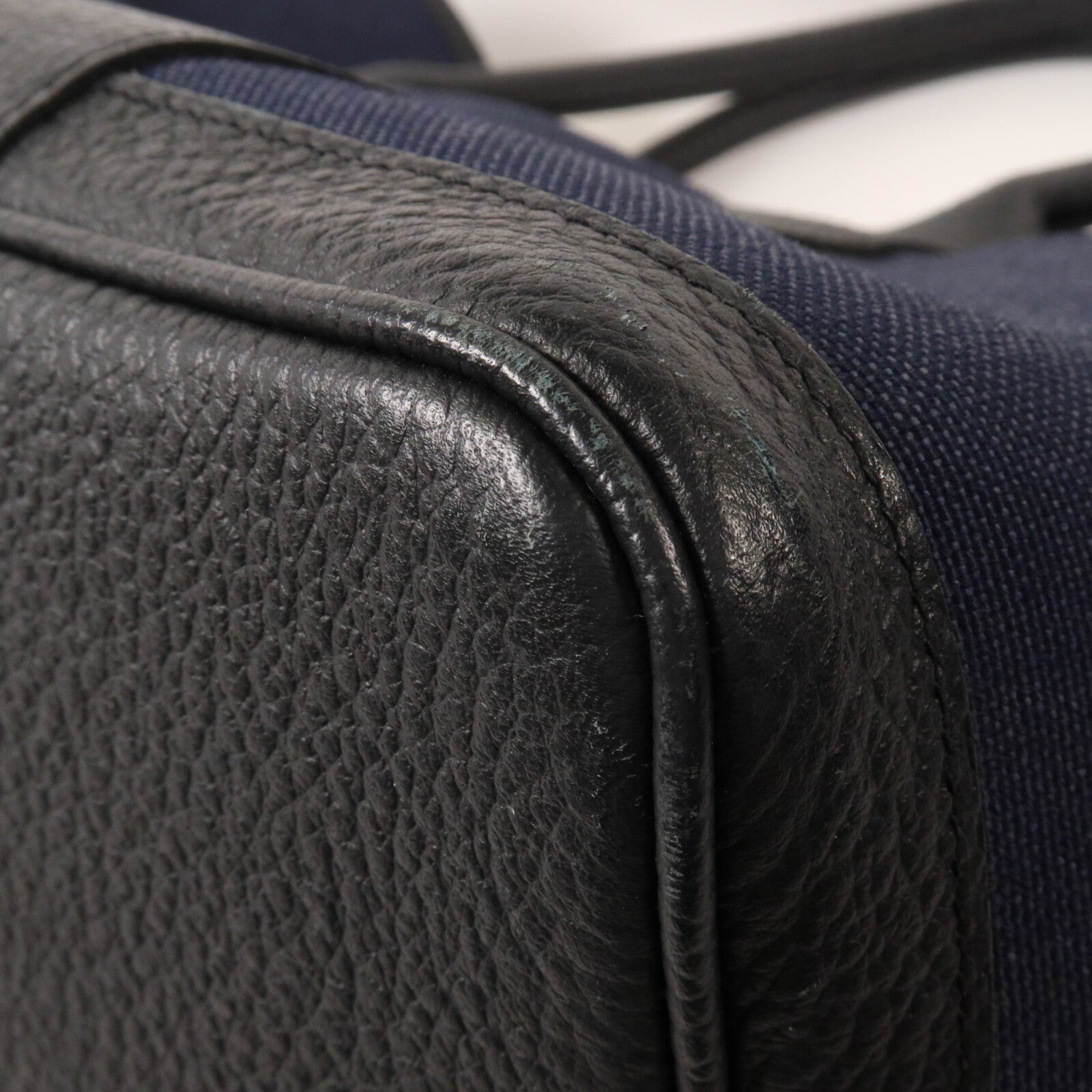 HERMES 帆布Garden Party Pocket 36手挽袋Bleu Nuit/Noir