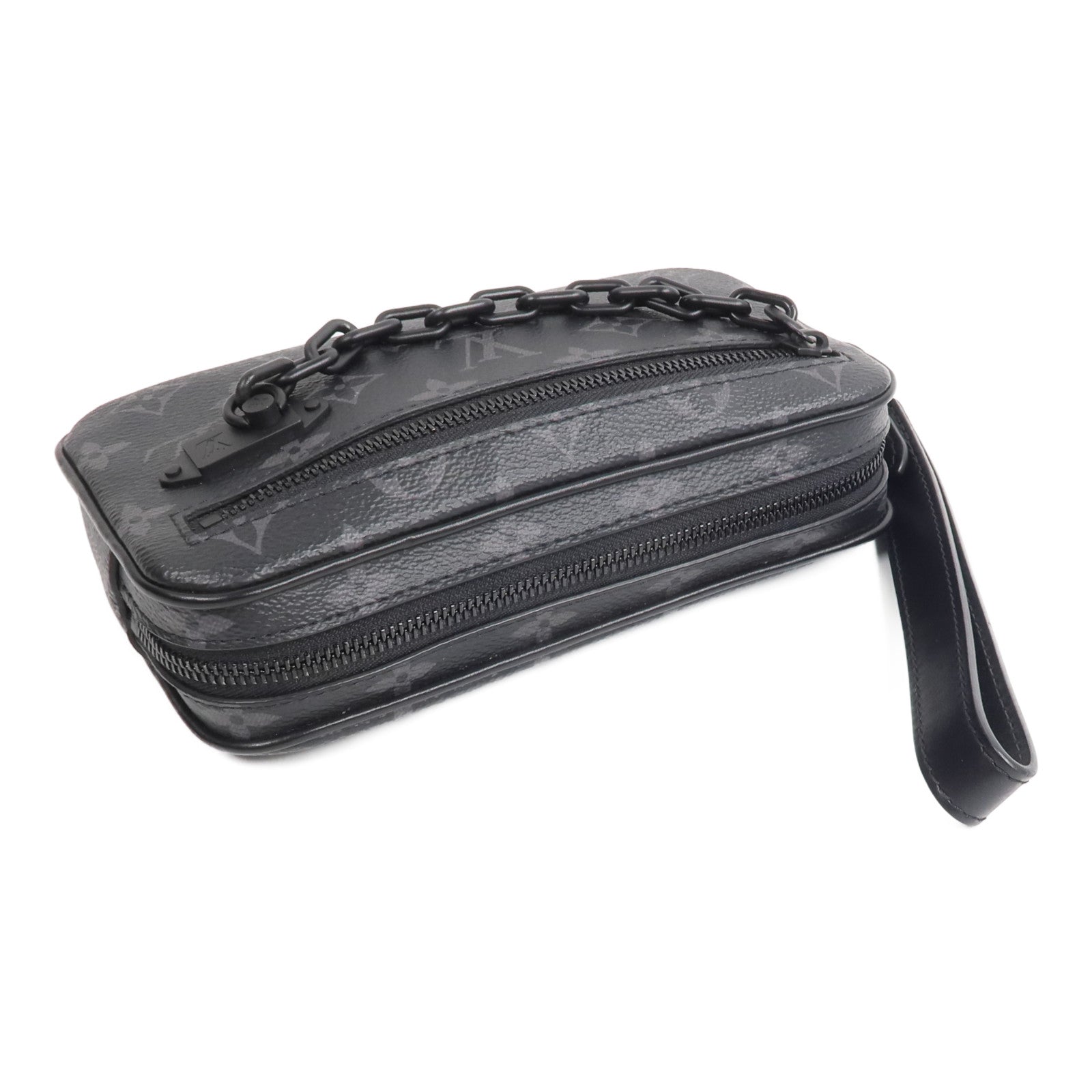 LOUIS VUITTON Monogram Eclipse Pochette Volga手拿包