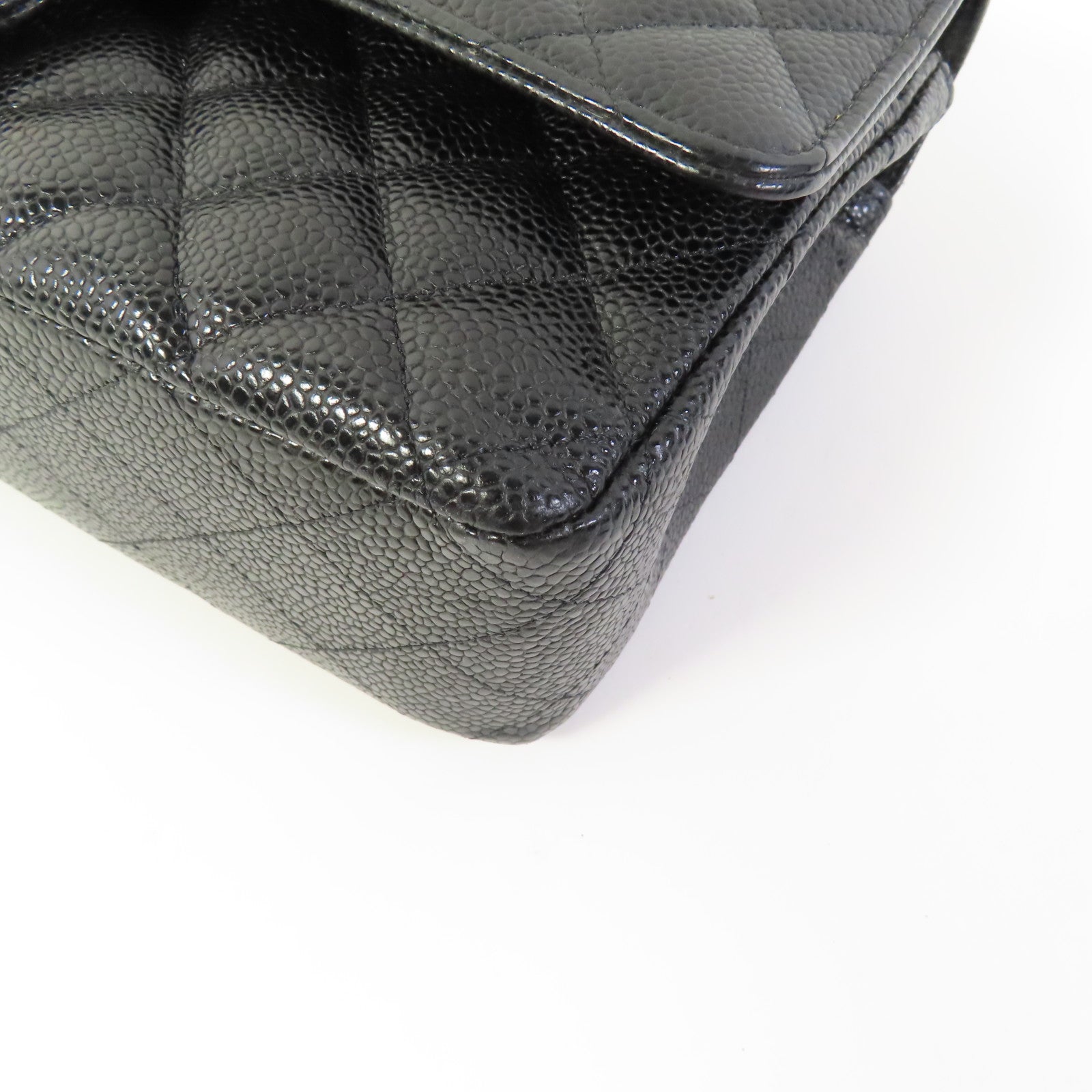 CHANEL CC GHW Classic 25 Chain Shoulder Bag Calfskin Leather Black
