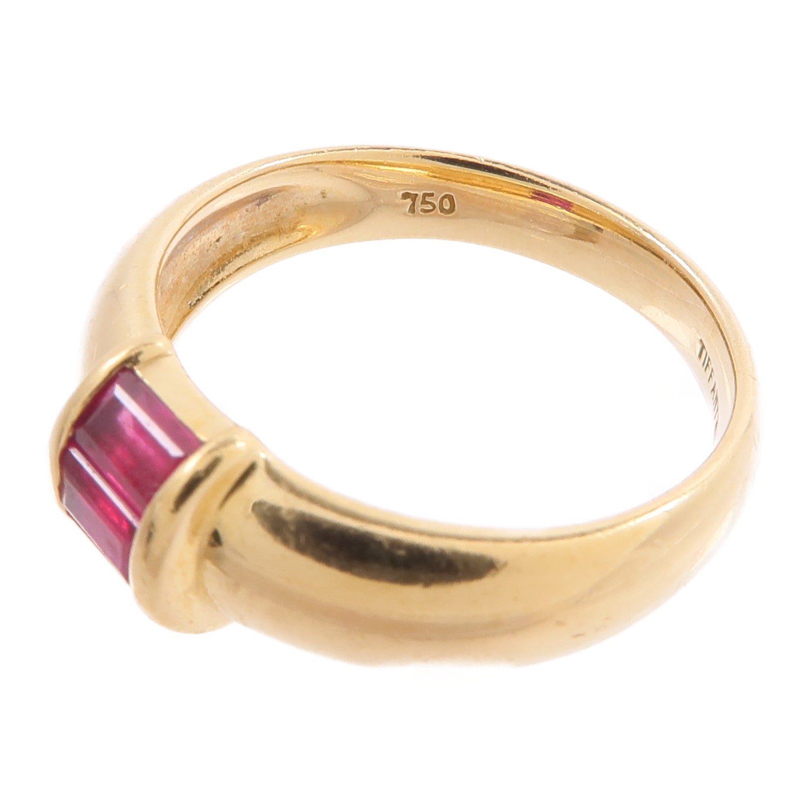 TIFFANY＆CO 18K黃金Ruby Ring紅寶石戒指