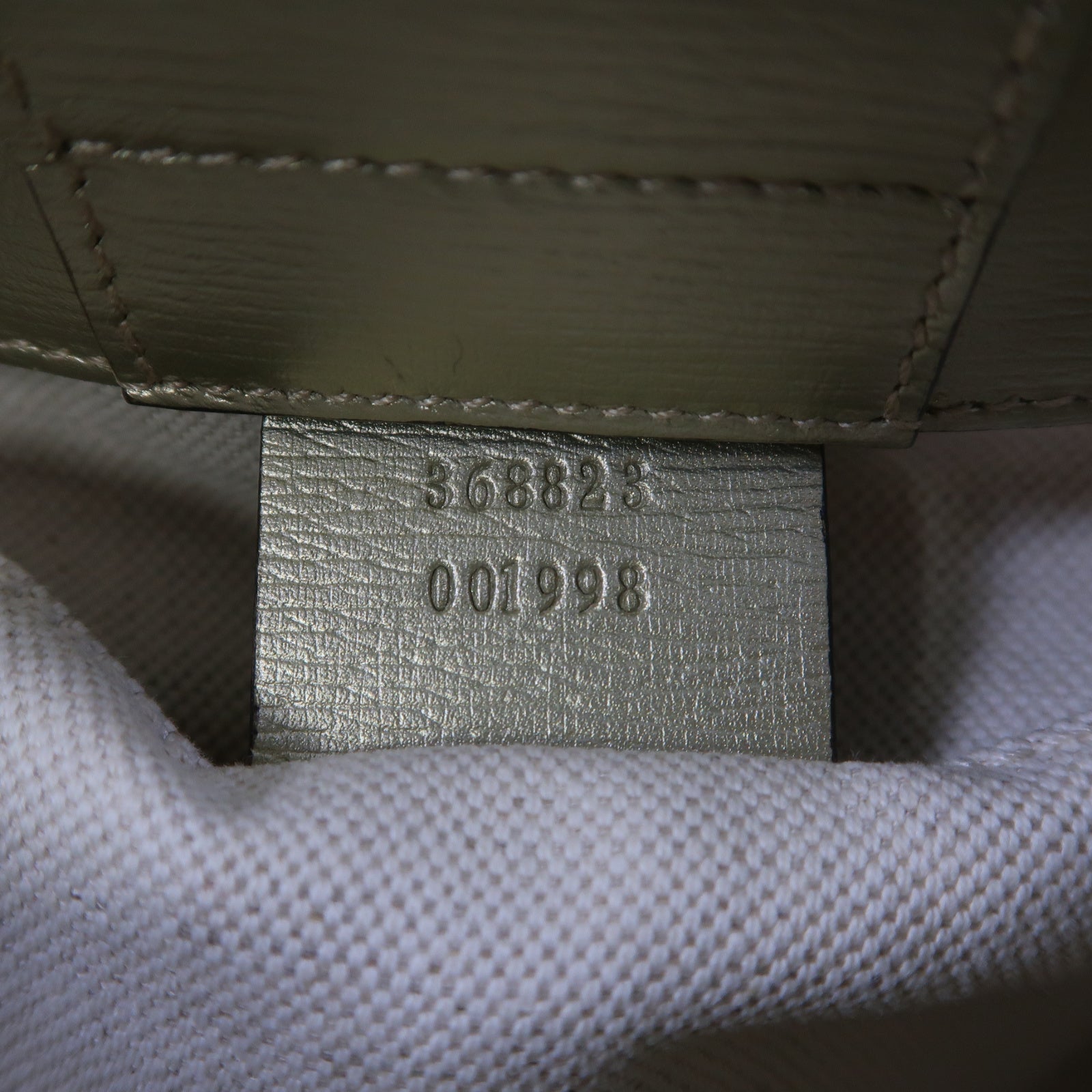 GUCCI 牛皮皮革Mini Bamboo Shopper金扣手挽肩背兩用袋金色