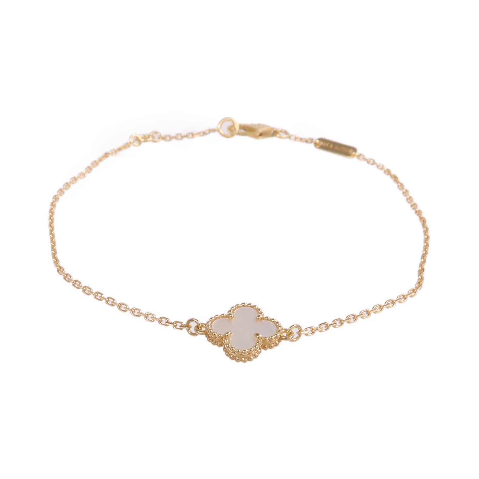 Van Cleef & Arpels 18K黃金Sweet Alhambra Bracelet珍珠母貝手鏈