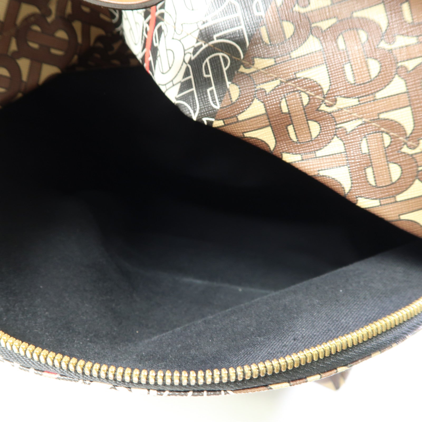 BURBERRY 塗層帆布TB Monogarm Stripe Backpack金扣背包