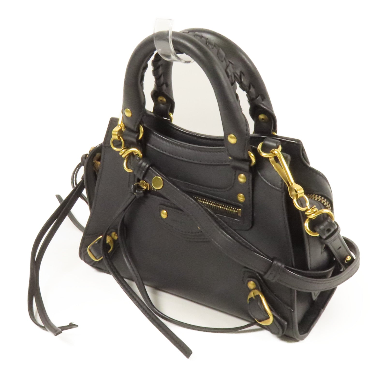 BALENCIAGA 牛皮皮革Mini Neo Classic City金扣手挽肩背兩用袋