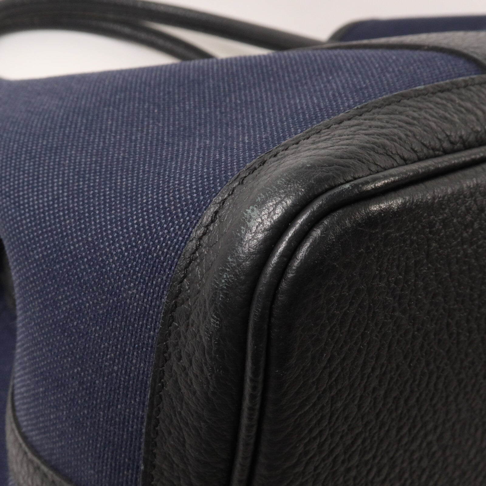 HERMES 帆布Garden Party Pocket 36手挽袋Bleu Nuit/Noir
