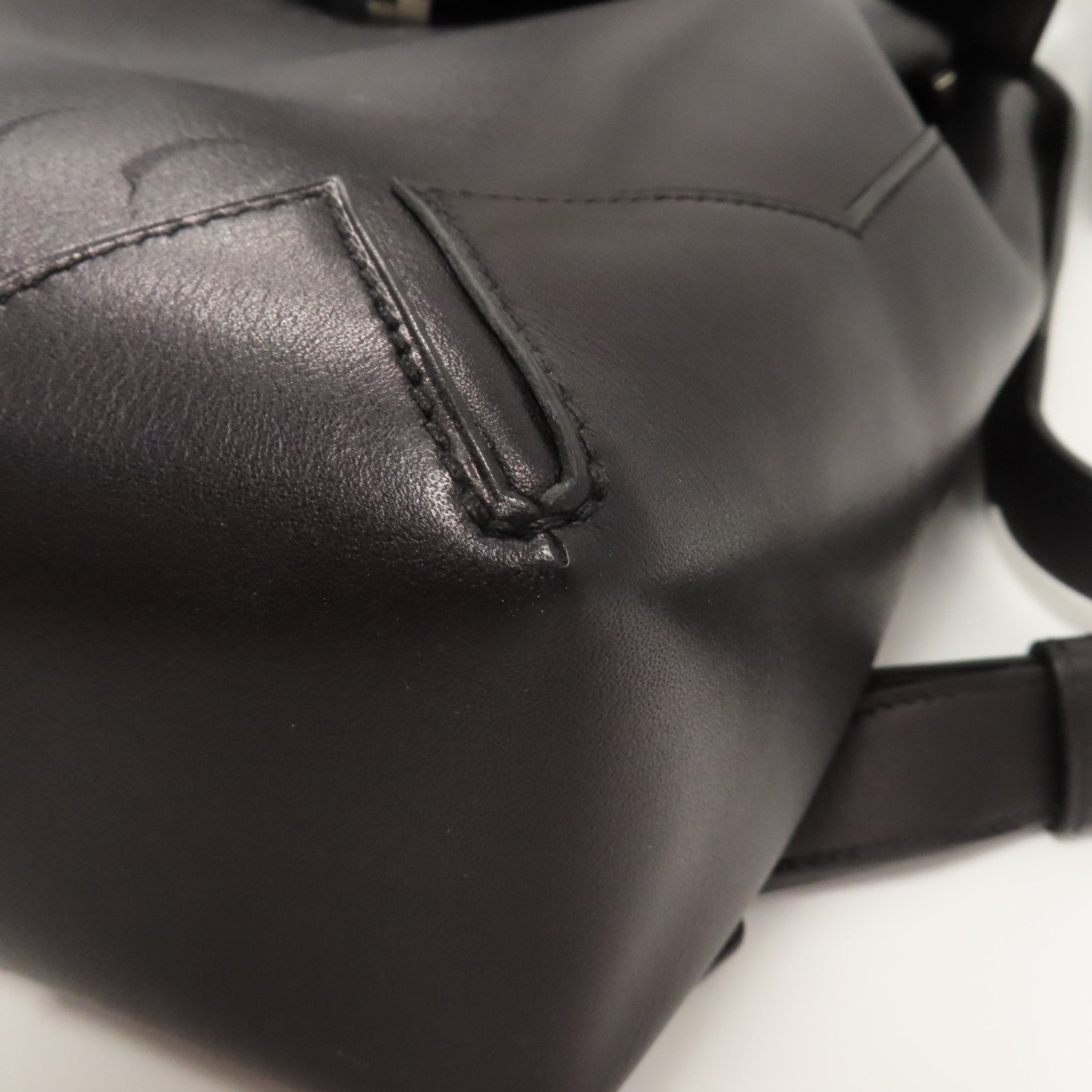 HERMES Evergrain皮革Flash Backpack銀扣背包黑色