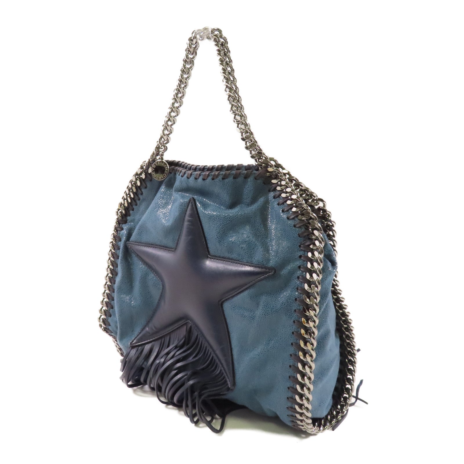 SELECTION 聚酯纖維Shoulder Bag銀扣鏈帶手挽肩背兩用袋