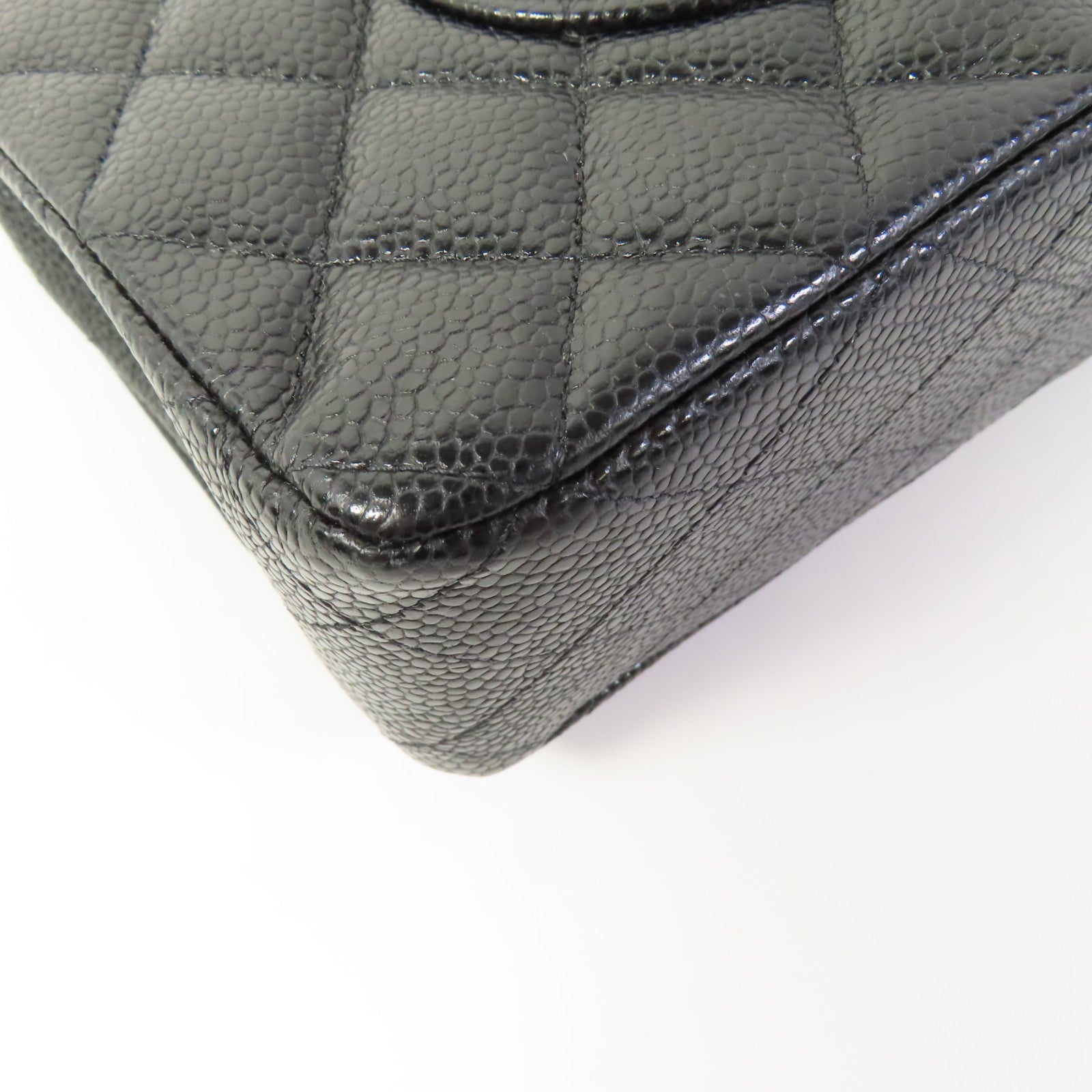 CHANEL CC GHW Classic 25 Chain Shoulder Bag Calfskin Leather Black
