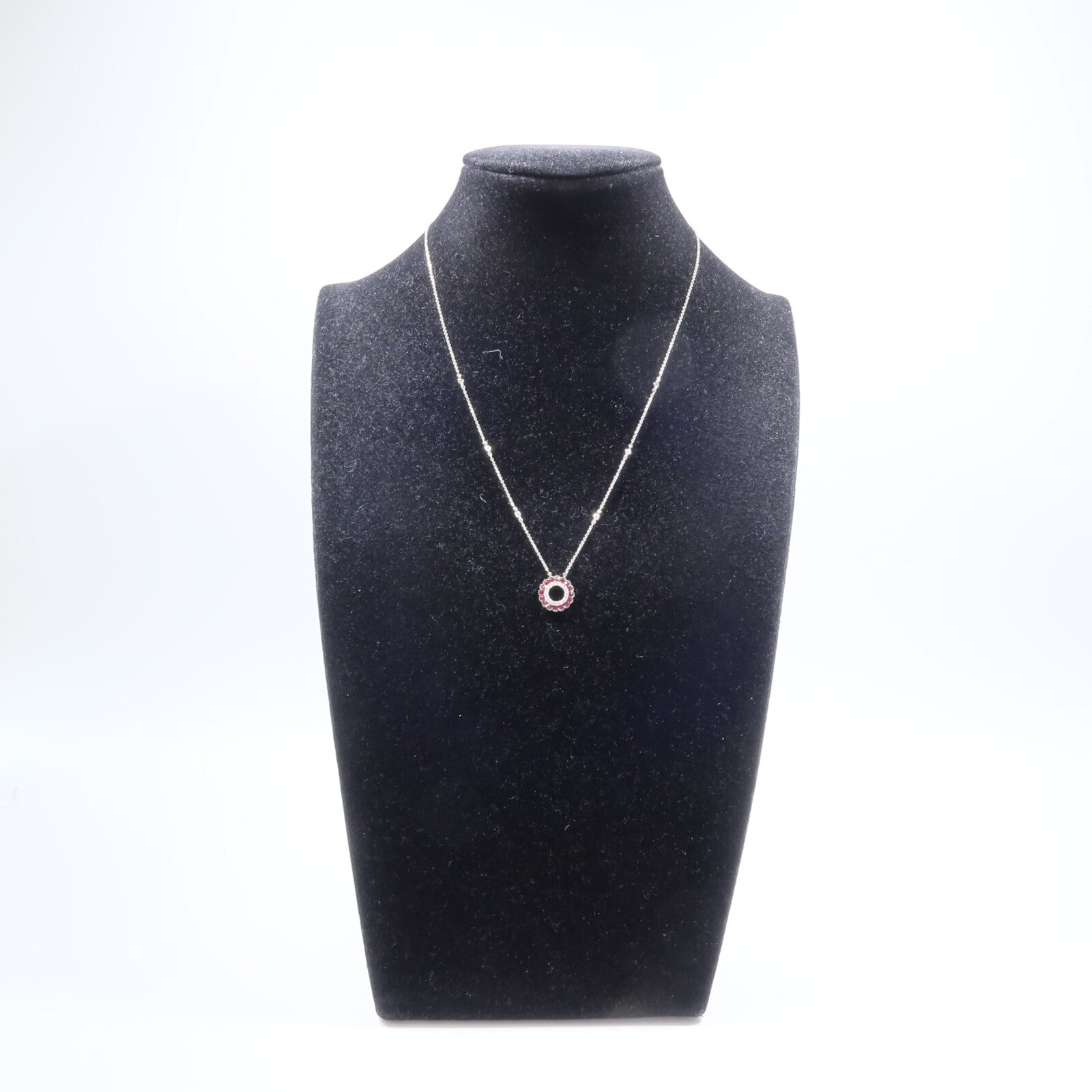 JEWELRY 18K白金Ruby Diamond紅寶石/鑽石項鍊
