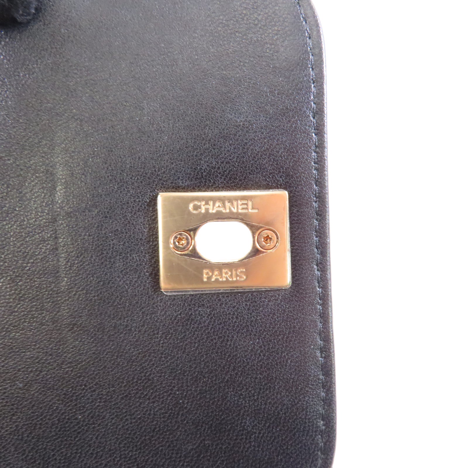 CHANEL 菱格羊皮皮革Trendy CC Mini Bag金扣鏈帶肩背袋黑色