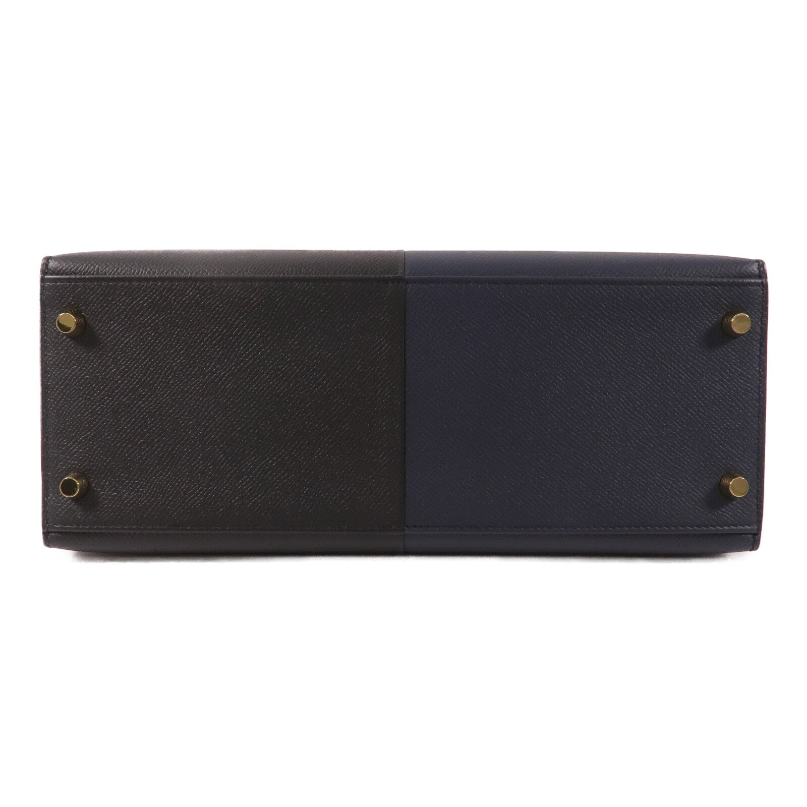 HERMES Epsom皮革Kelly 28手挽肩背兩用袋Blue Indigo