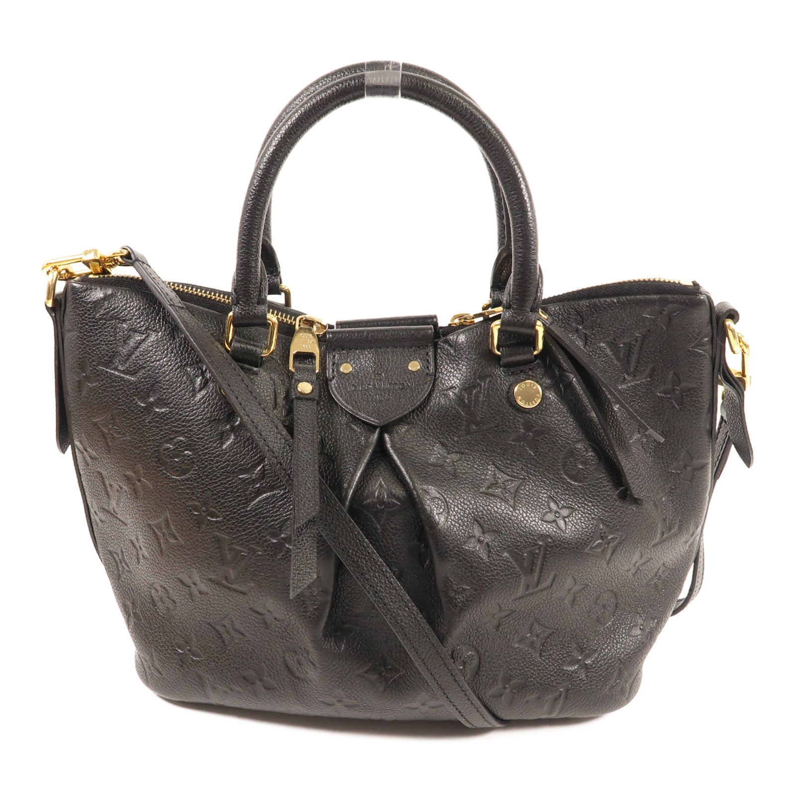 LOUIS VUITTON Monogram Empreinte Mazarine MM金扣手挽肩背兩用袋