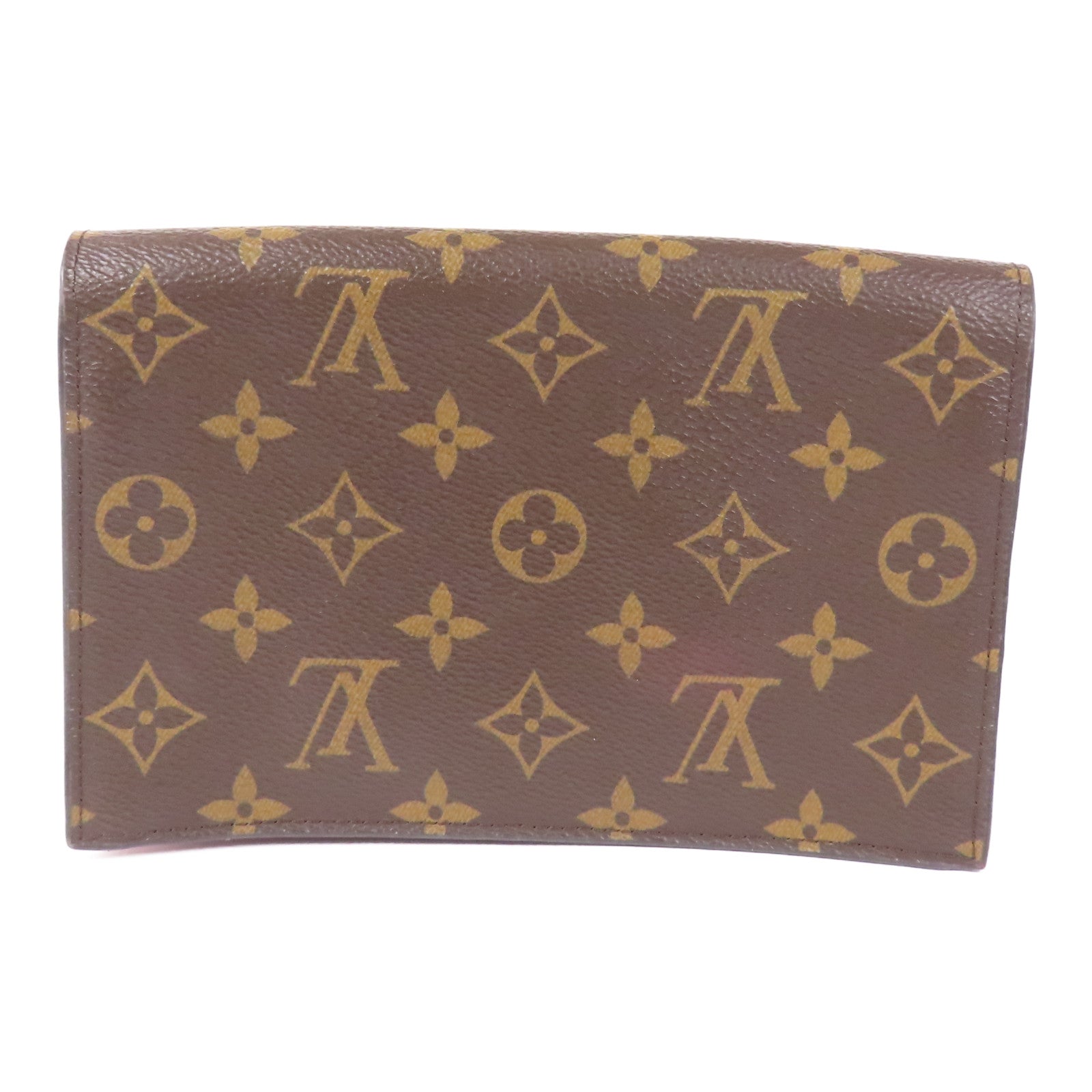 LOUIS VUITTON Monogram Portefeuille Flore金扣鏈帶肩背袋