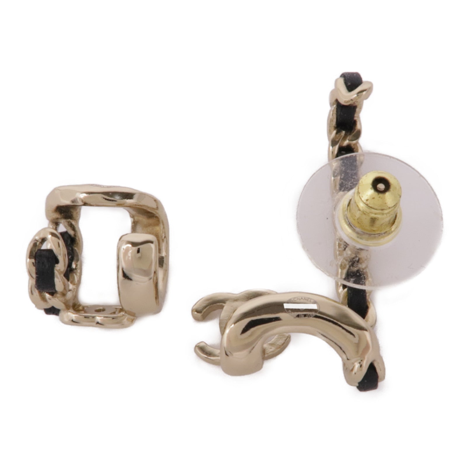 CHANEL 金屬/皮革Earring and Ear Cuff Set耳環/耳夾