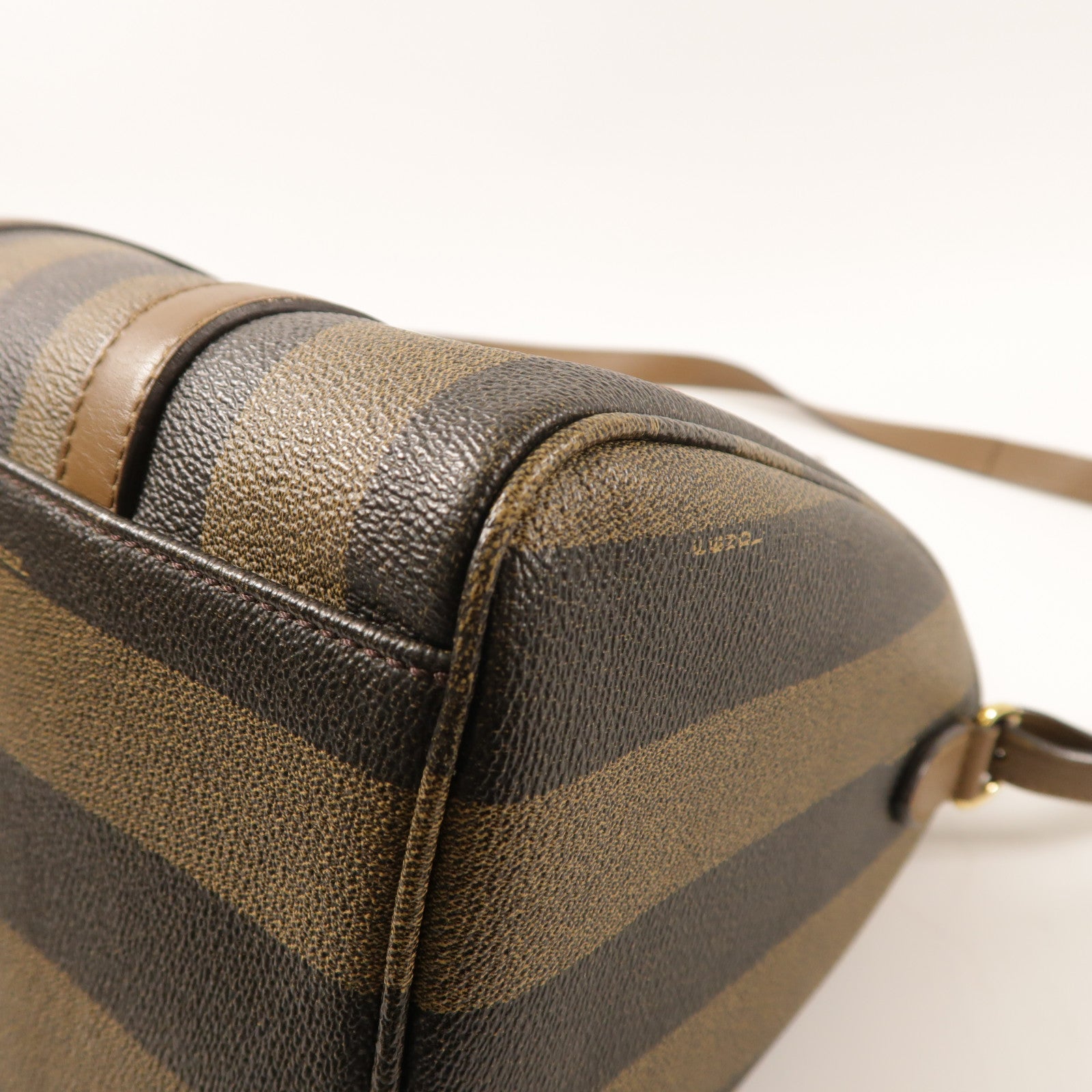 FENDI 塗層帆布Boston Bag金扣手挽肩背兩用袋