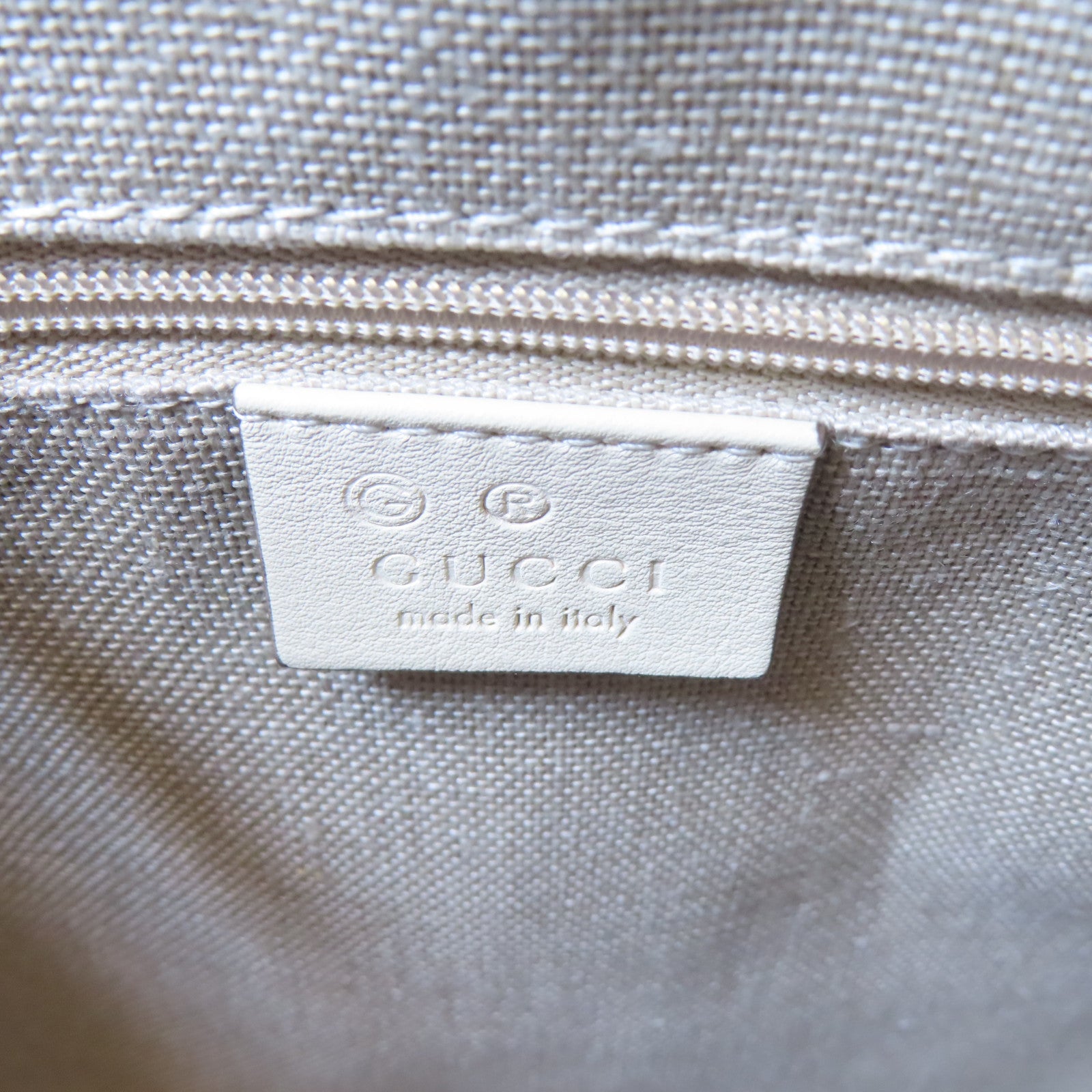 GUCCI 【激減優惠】皮革2 Way Shoulder Bag金扣手挽肩背兩用袋米色