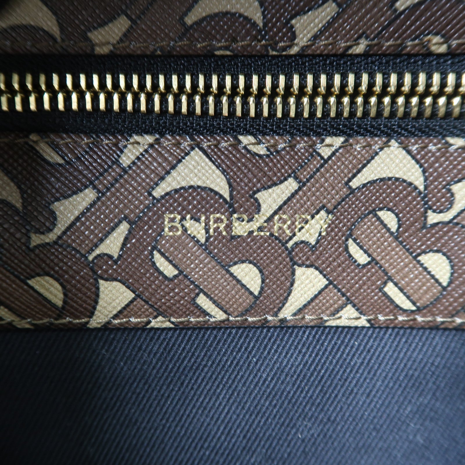 BURBERRY 塗層帆布TB Monogarm Stripe Backpack金扣背包