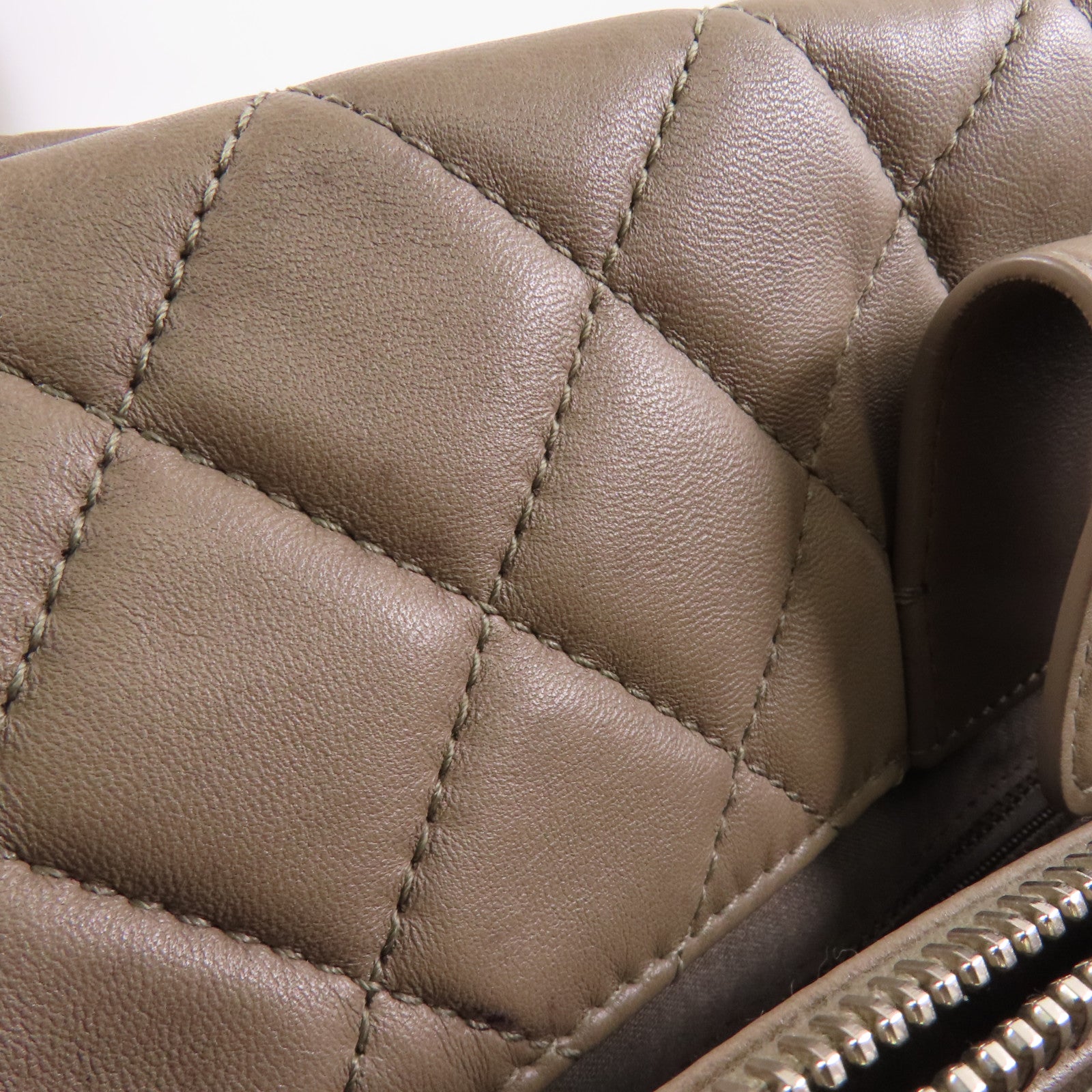 CHANEL 牛皮皮革Chain Shoulder銀扣鏈帶肩背袋