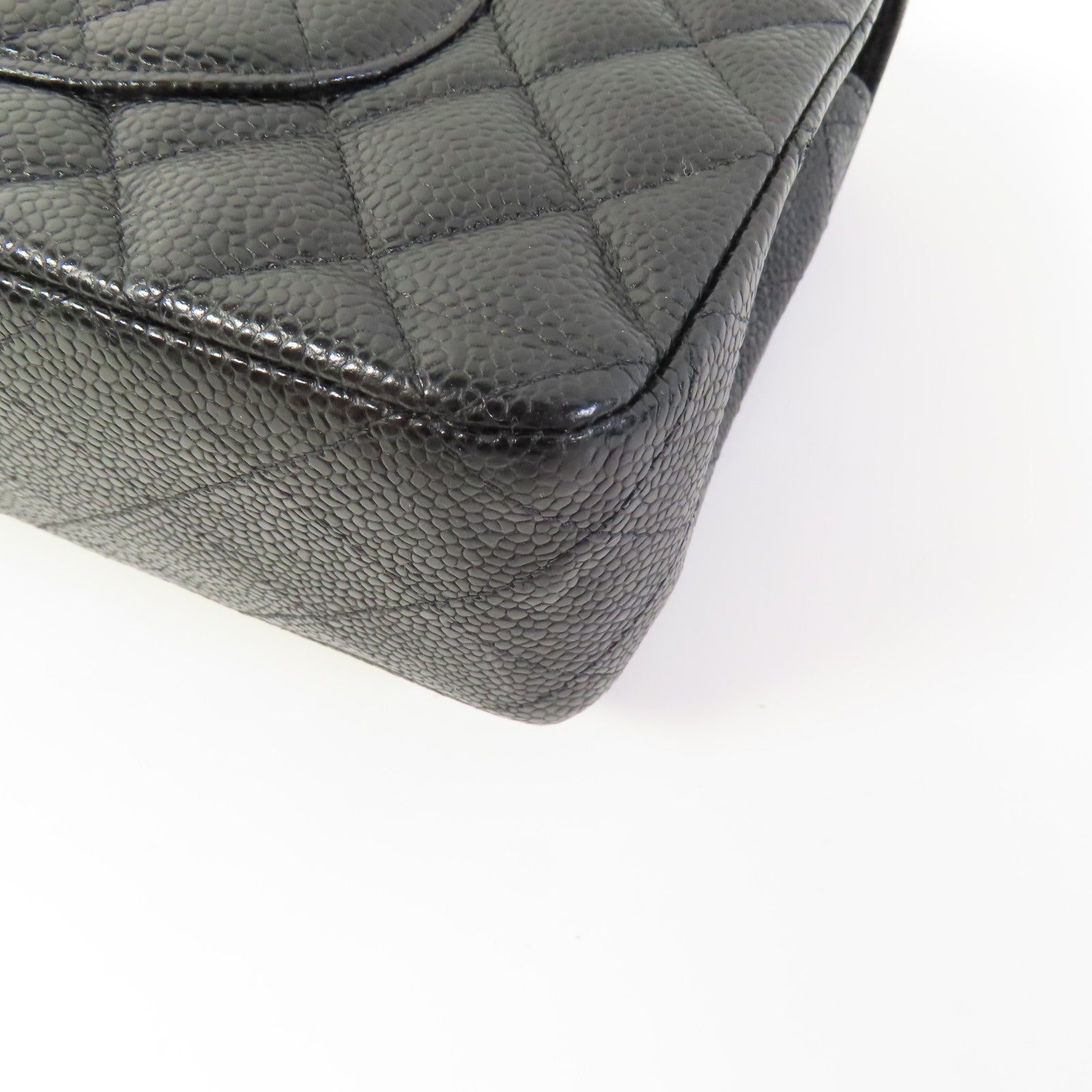 CHANEL CC GHW Classic 25 Chain Shoulder Bag Calfskin Leather Black