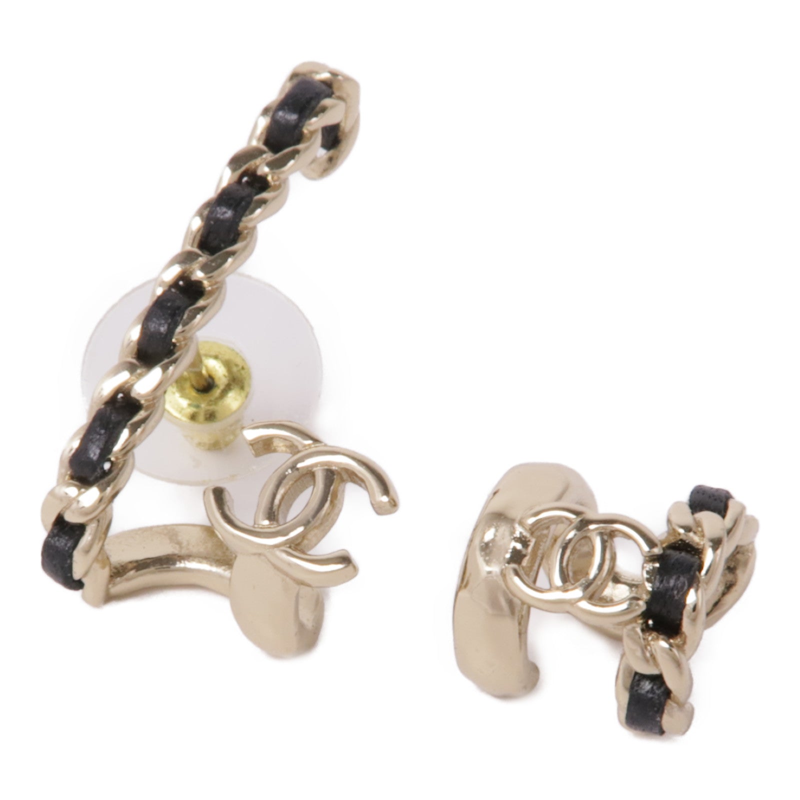 CHANEL 金屬/皮革Earring and Ear Cuff Set耳環/耳夾