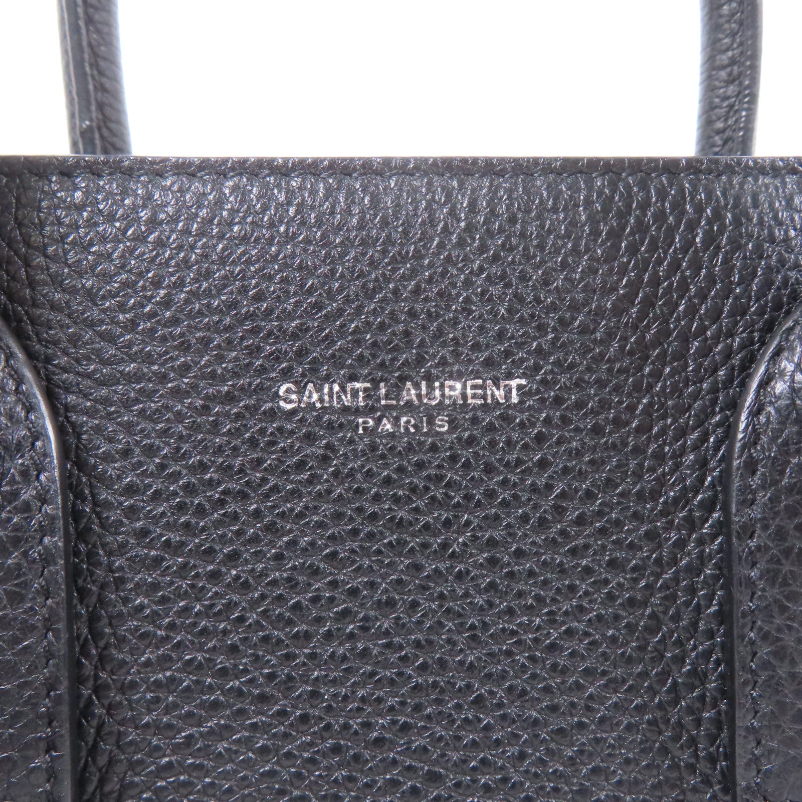 SAINT LAURENT 牛皮皮革Sac De Jour Souple銀扣手挽肩背兩用袋