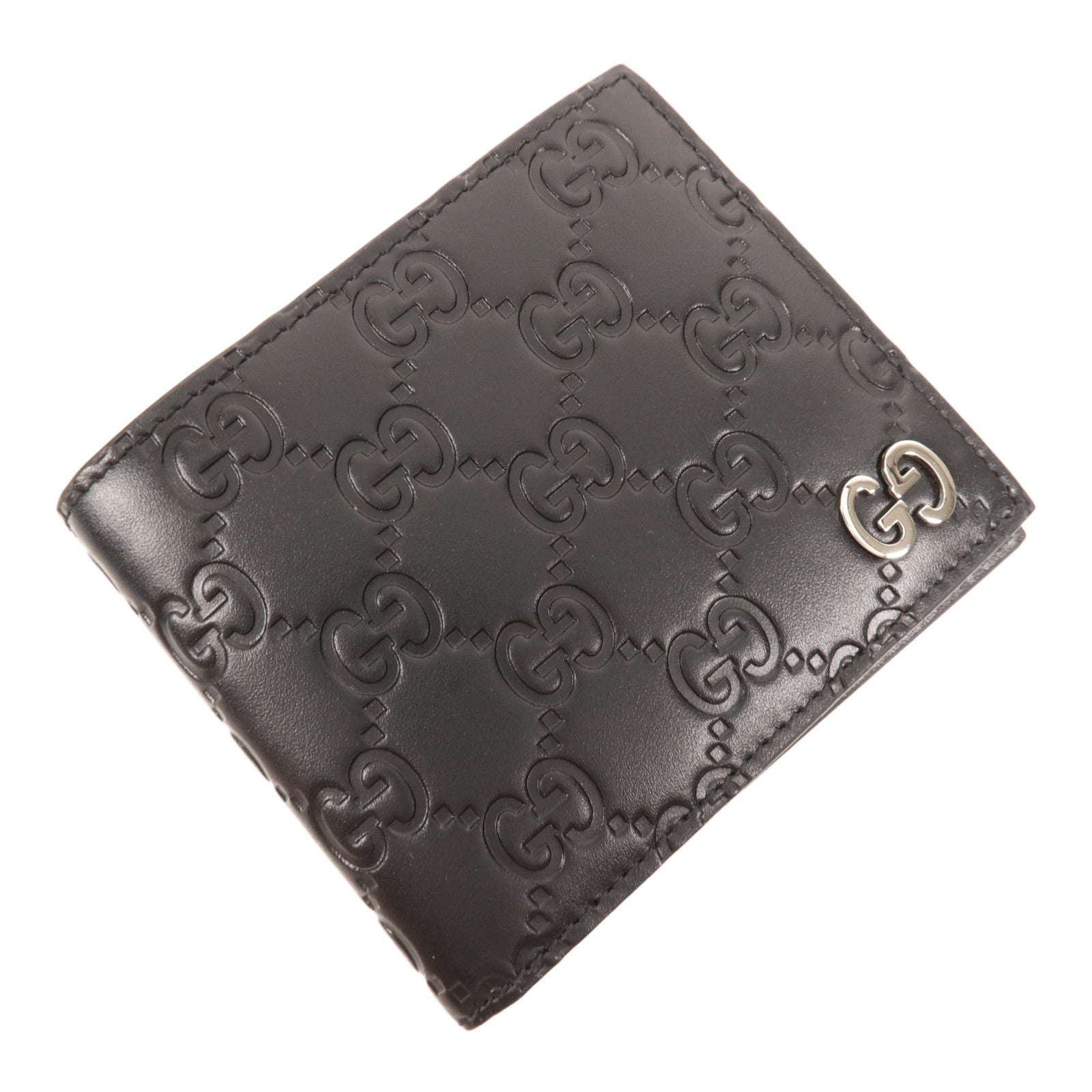 GUCCI 牛皮皮革Wallet銀扣錢包