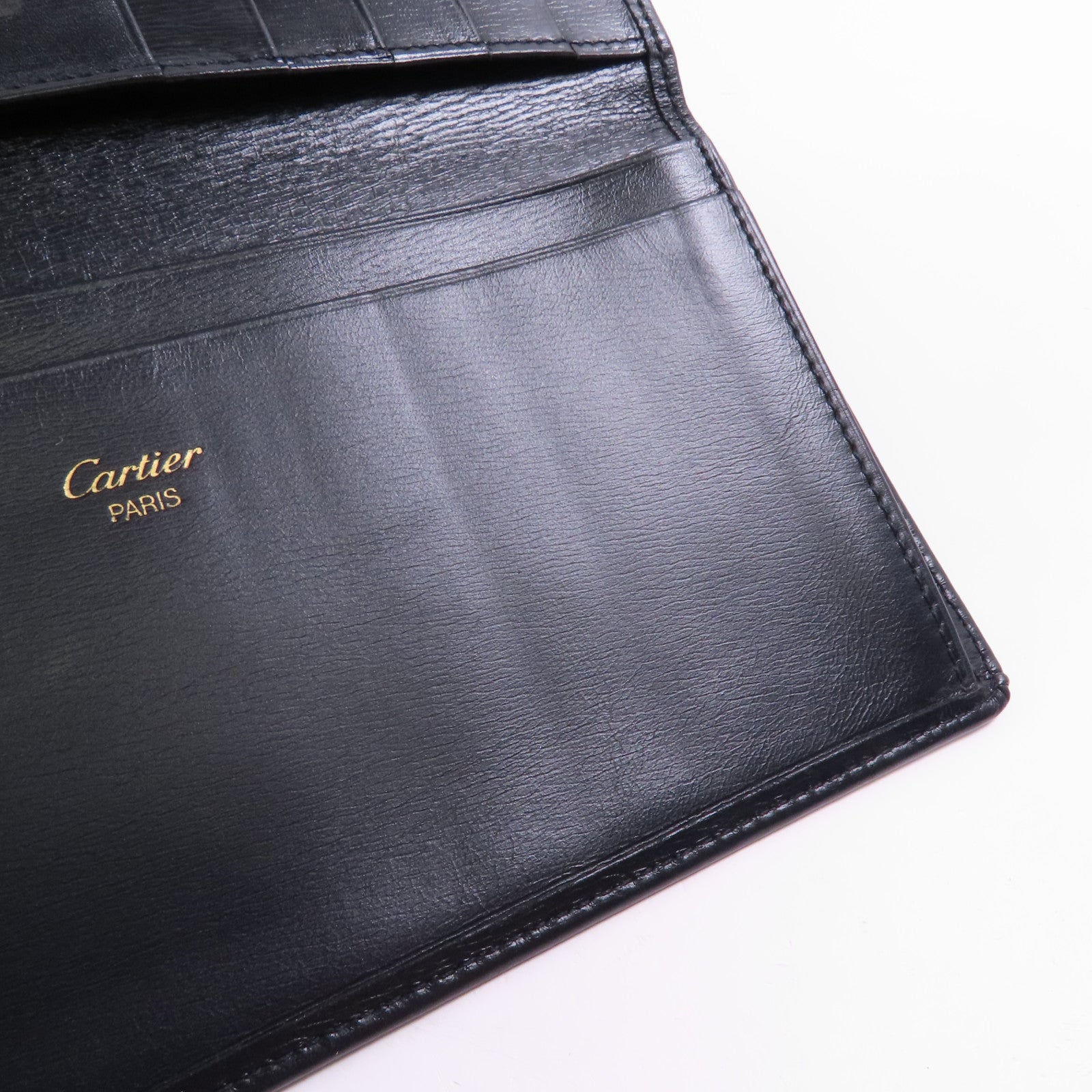 CARTIER 皮革Long Wallet金扣長錢包