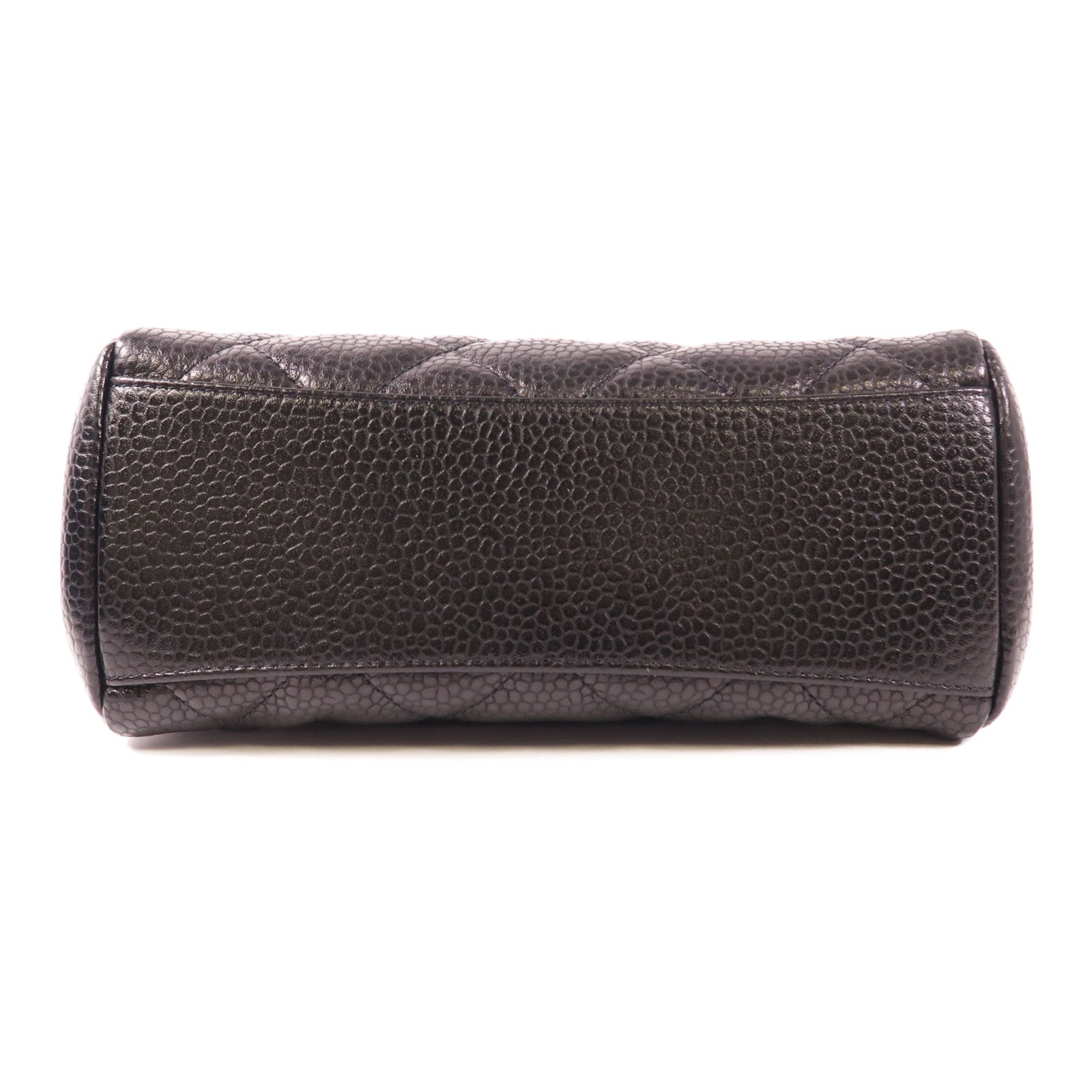 CHANEL 牛皮皮革Bowling Bag金扣鏈帶肩背袋