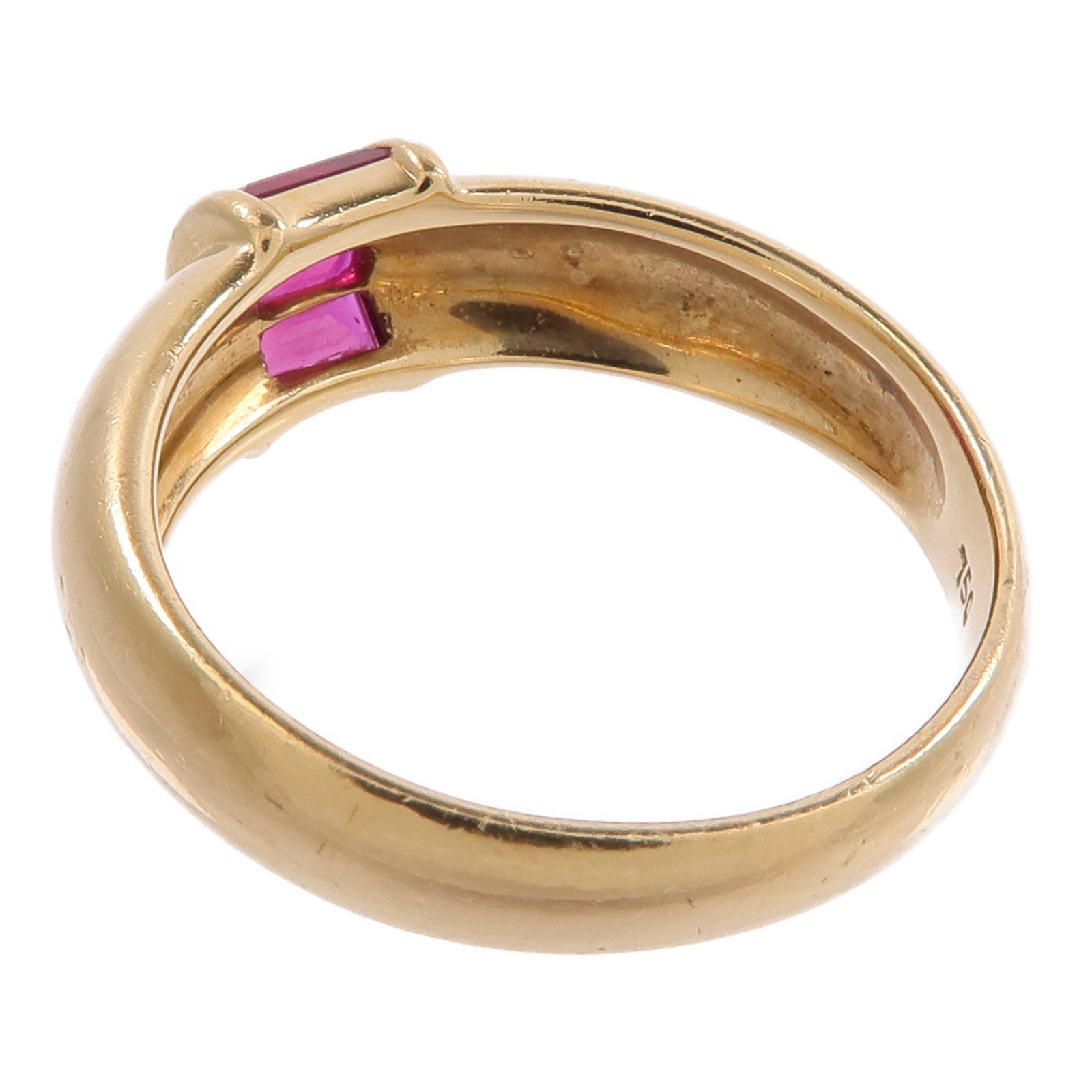 TIFFANY＆CO 18K黃金Ruby Ring紅寶石戒指