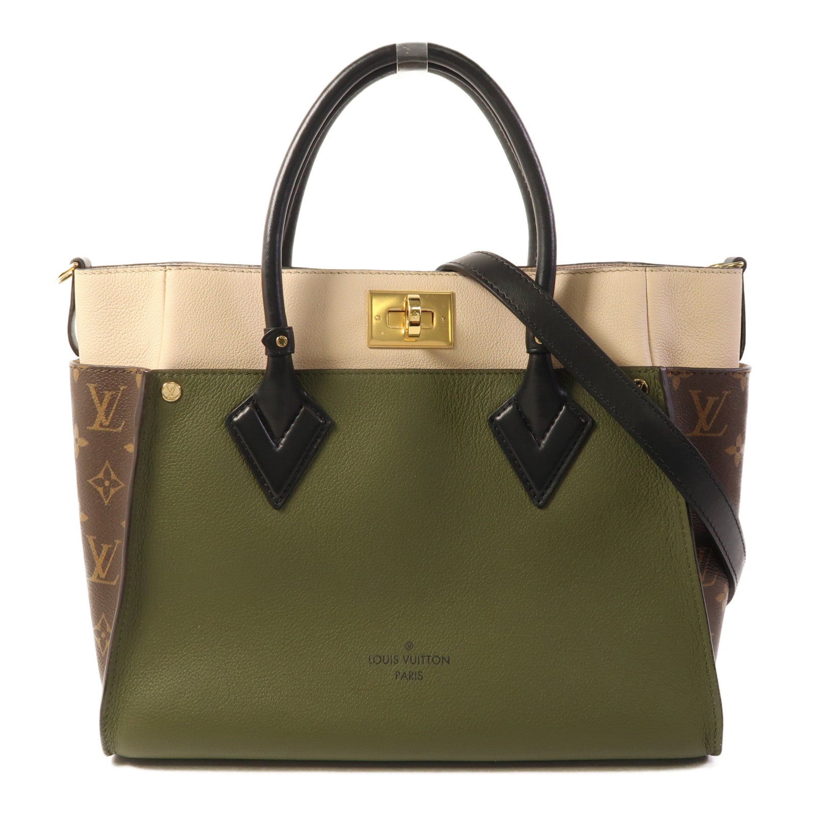 LOUIS VUITTON 【激減優惠】牛皮皮革On My Side MM金扣手挽肩背兩用袋