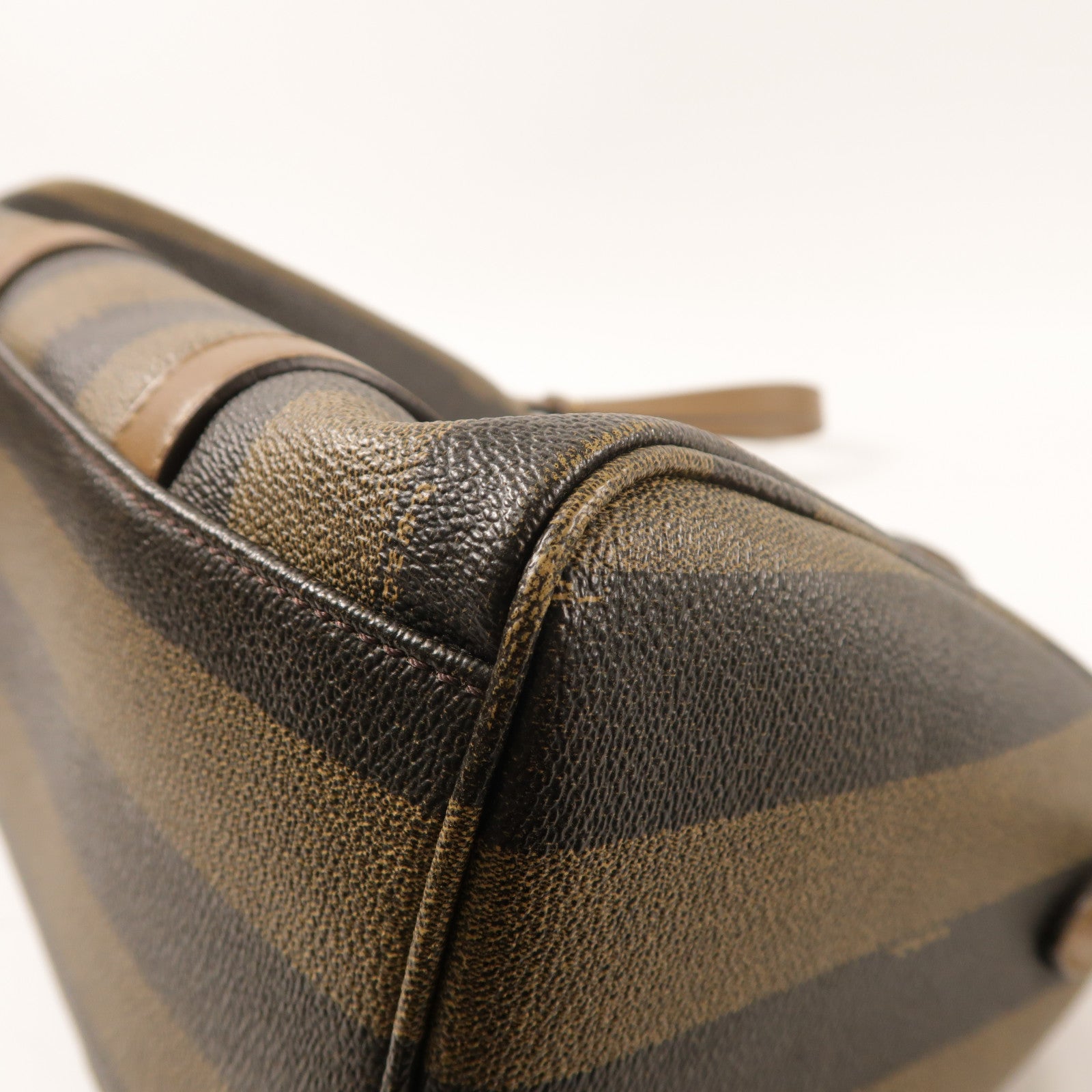 FENDI 塗層帆布Boston Bag金扣手挽肩背兩用袋