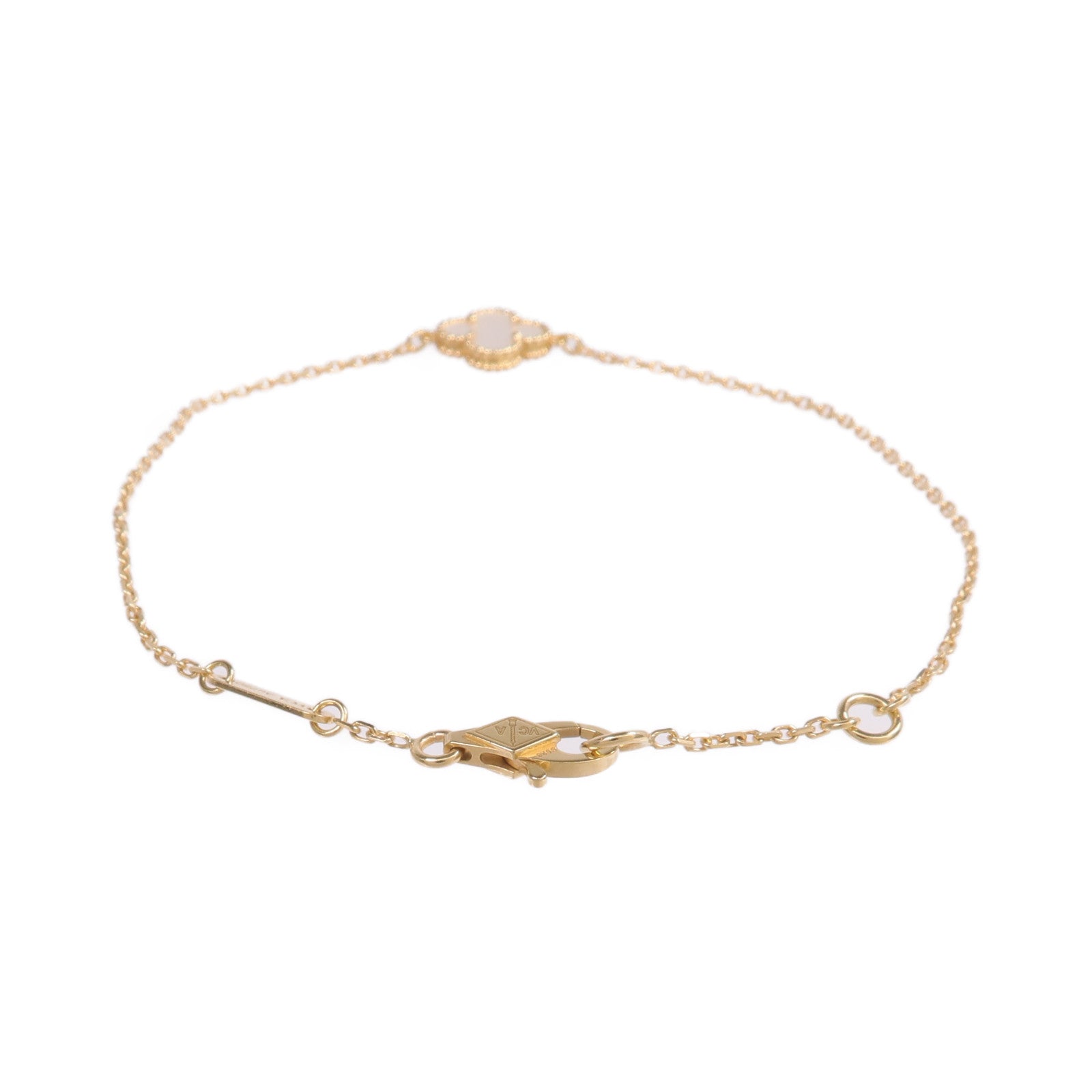 Van Cleef & Arpels 18K黃金Sweet Alhambra Bracelet珍珠母貝手鏈
