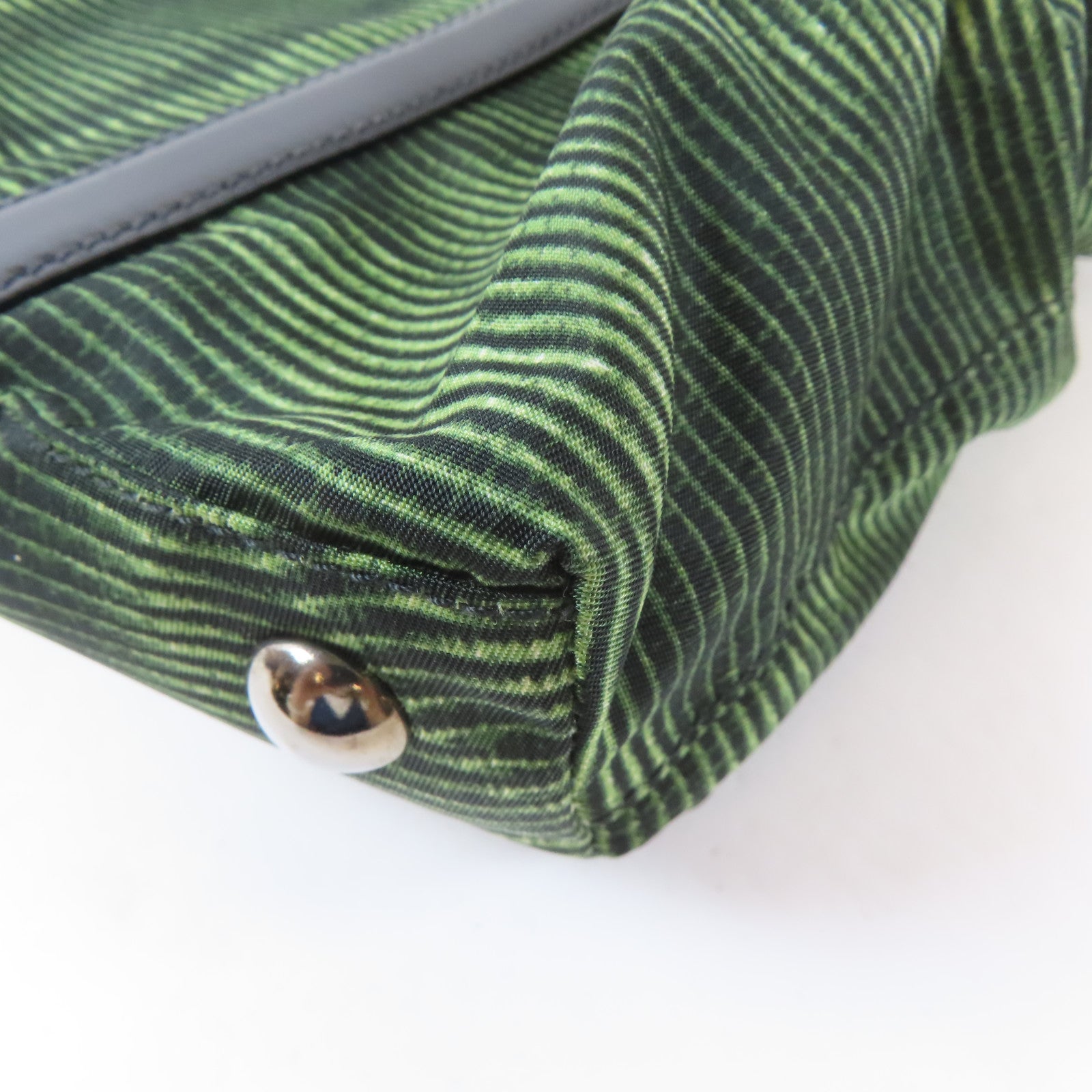 PRADA 尼龍2 Way Shoulder Bag銀扣手挽肩背兩用袋綠色