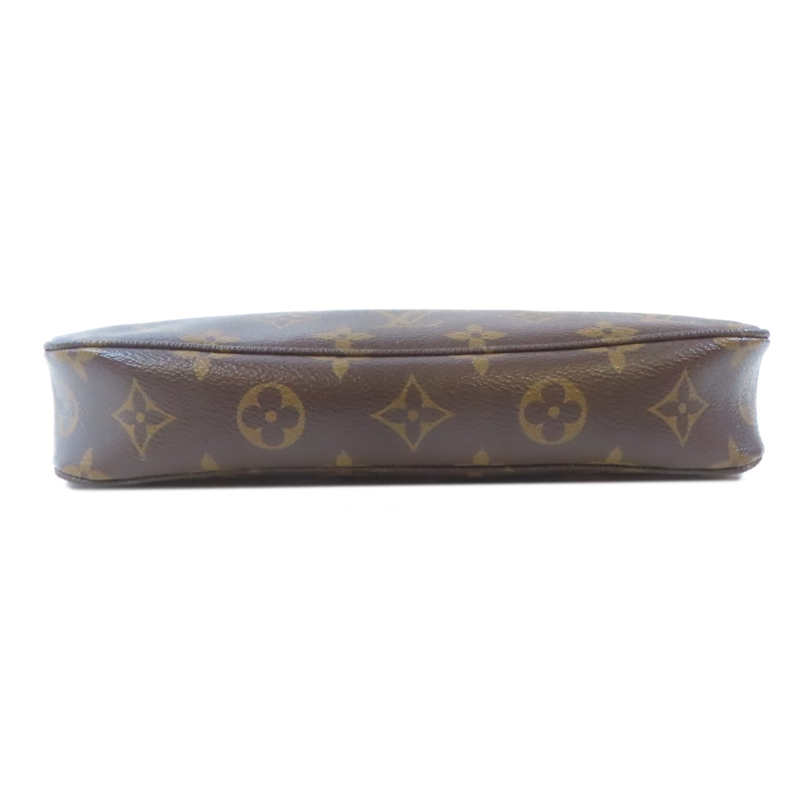 LOUIS VUITTON Monogram Pochette Accessoires金扣肩背袋啡色