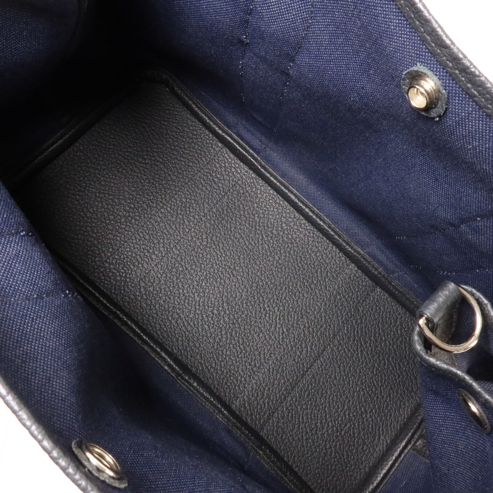 HERMES 帆布Garden Party Pocket 36手挽袋Bleu Nuit/Noir