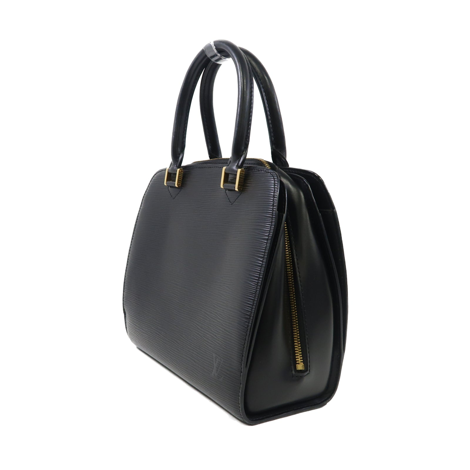 LOUIS VUITTON Epi皮革Pont Neuf金扣手挽袋黑色